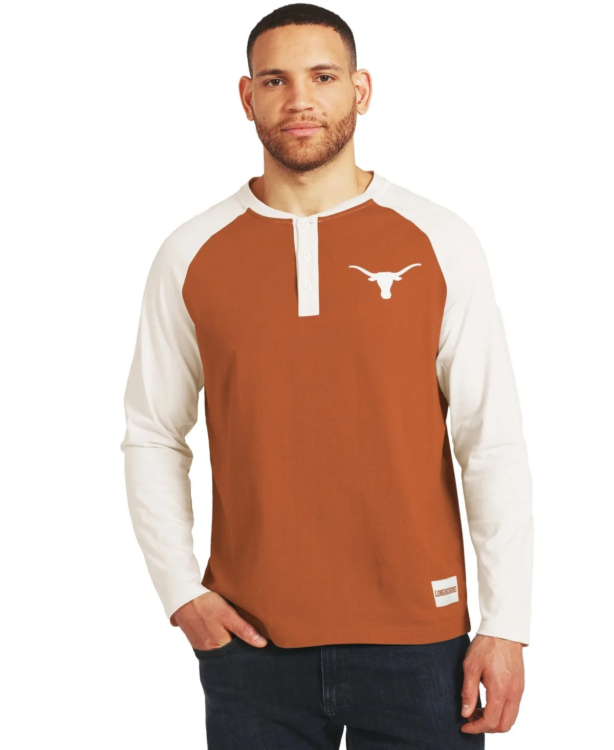 Darius Rucker Collection by Fanatics Texas Longhorns Henley Long-Sleeve T-Shirt by Fanatics