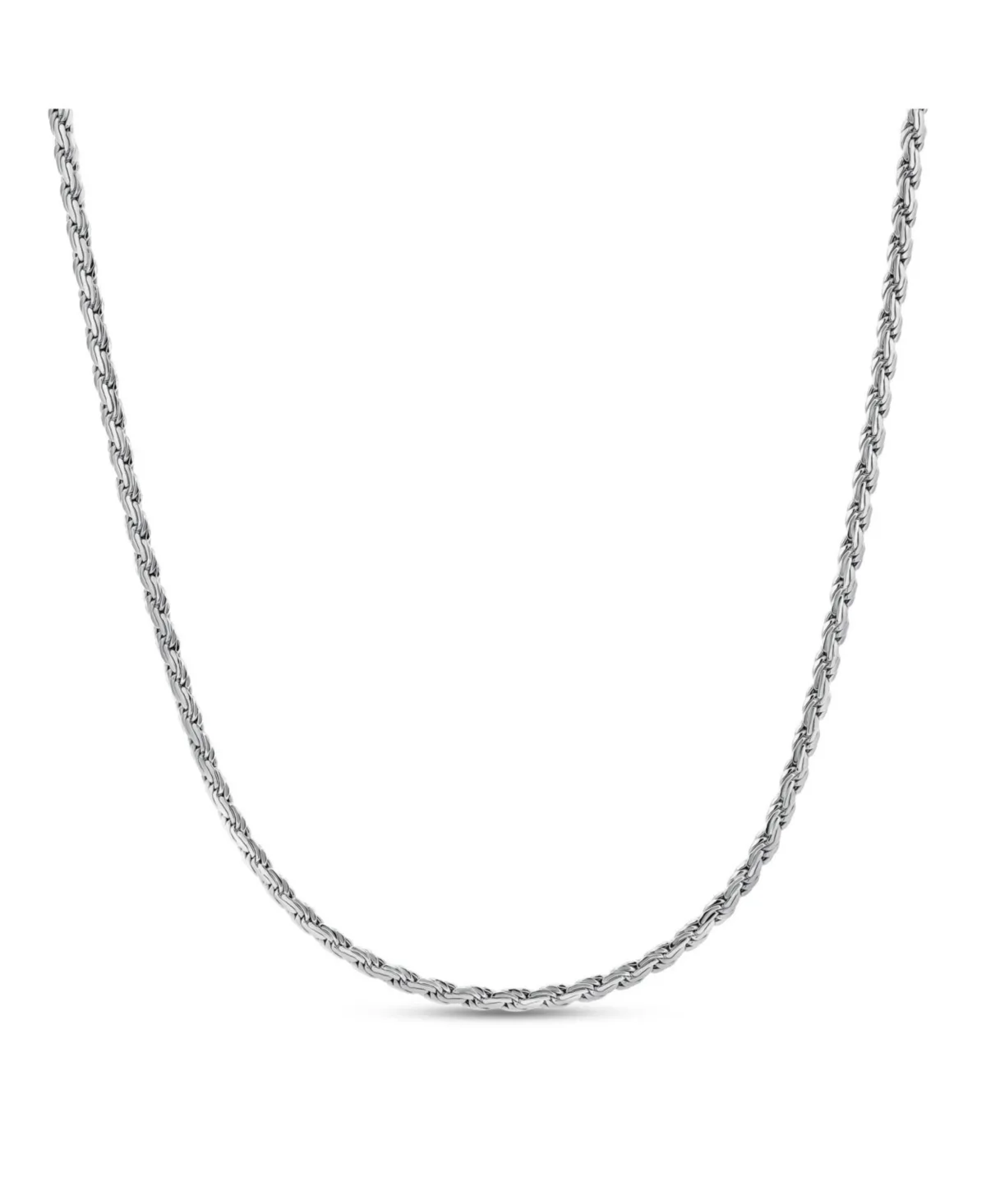 Nero Flat Oval Rope Chain Necklace by Luvmyjewelry