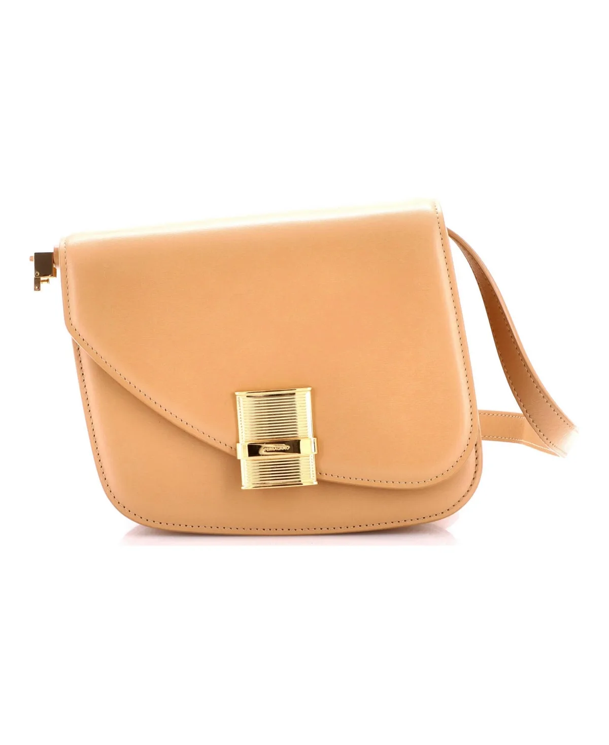 Pre-Owned Salvatore Ferragamo Small Fiamma Crossbody Bag Leather by Salvatore Ferragamo