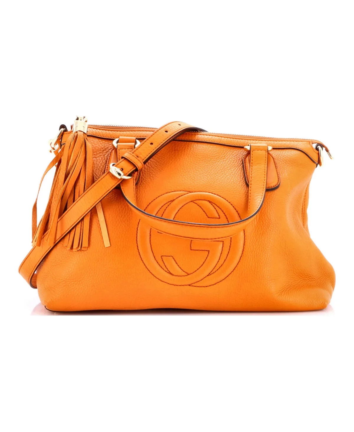 Pre-Owned Gucci Soho Convertible Soft Top Handle Bag Leather by Gucci