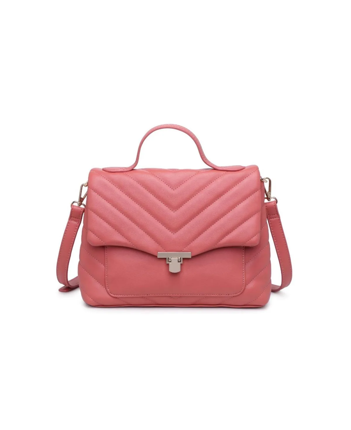 Imani Chevron-Pattern Faux Leather Crossbody Bag by Urban Expressions