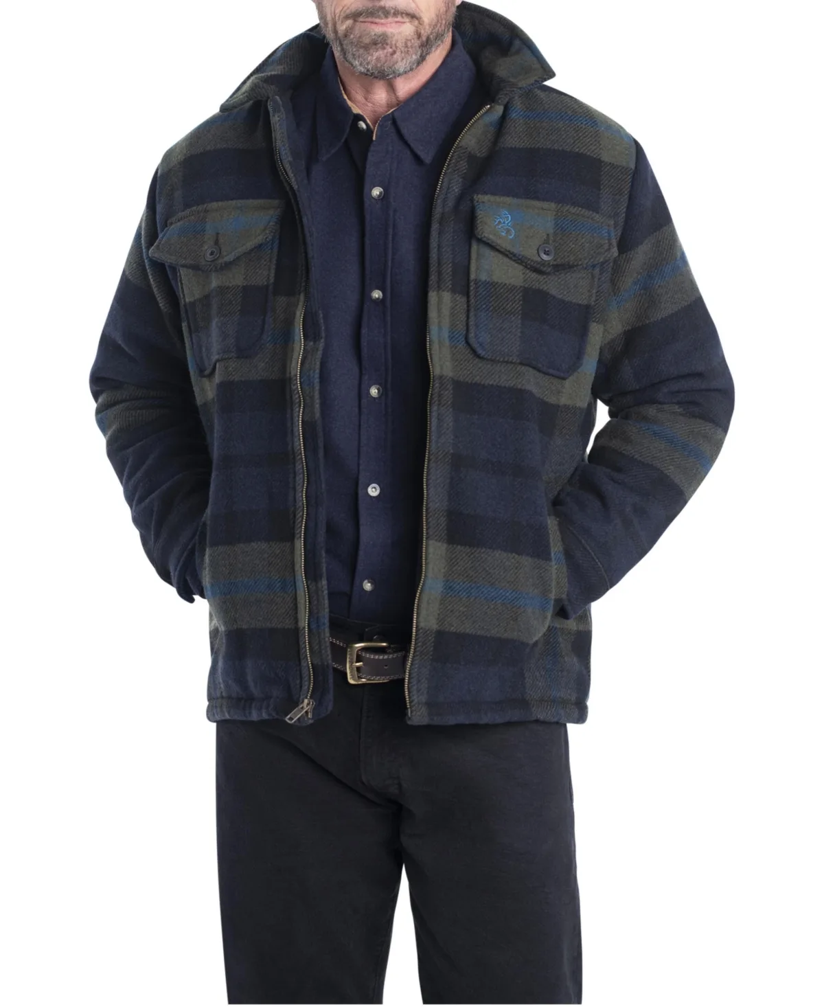Tough as Buck Outdoorsman Casual Fit Sherpa-Lined Wool Blend Jacket by Legendary Whitetails