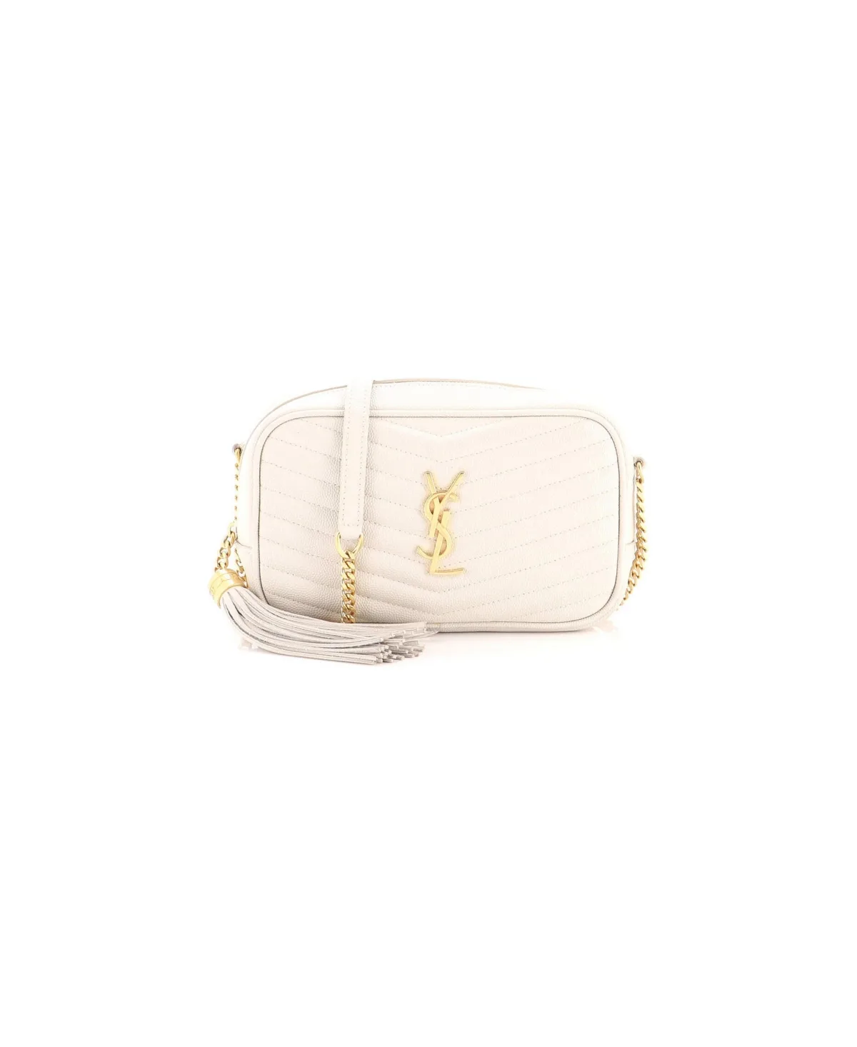 Pre-Owned Saint Laurent Mini Lou Camera Bag Matelasse Chevron Leather by Saint Laurent
