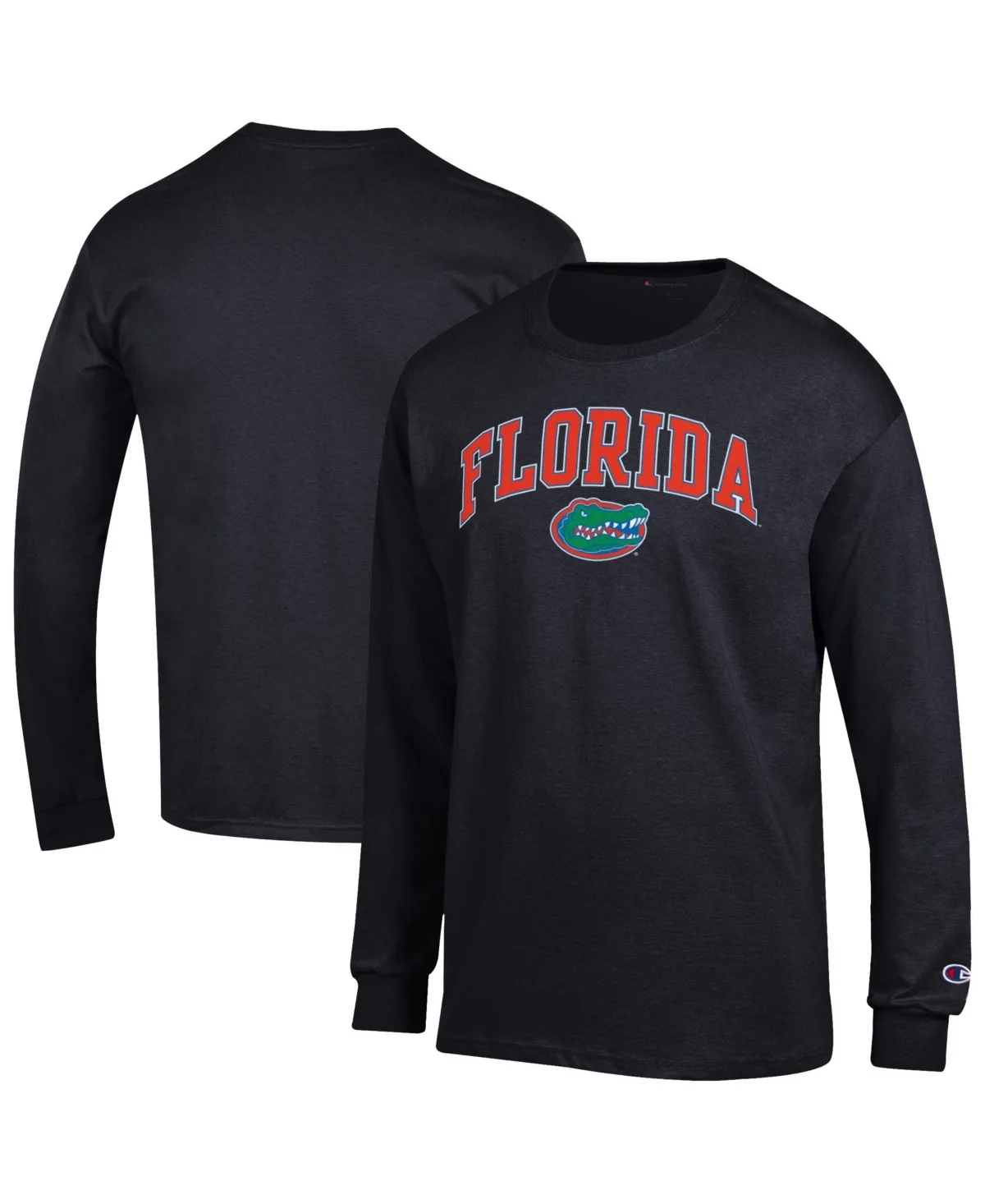 Champion Orange Florida Gators Arch Over Logo Long Sleeves T-Shirt by Champion