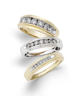 Diamond Bands in 10k Gold by Macy's
