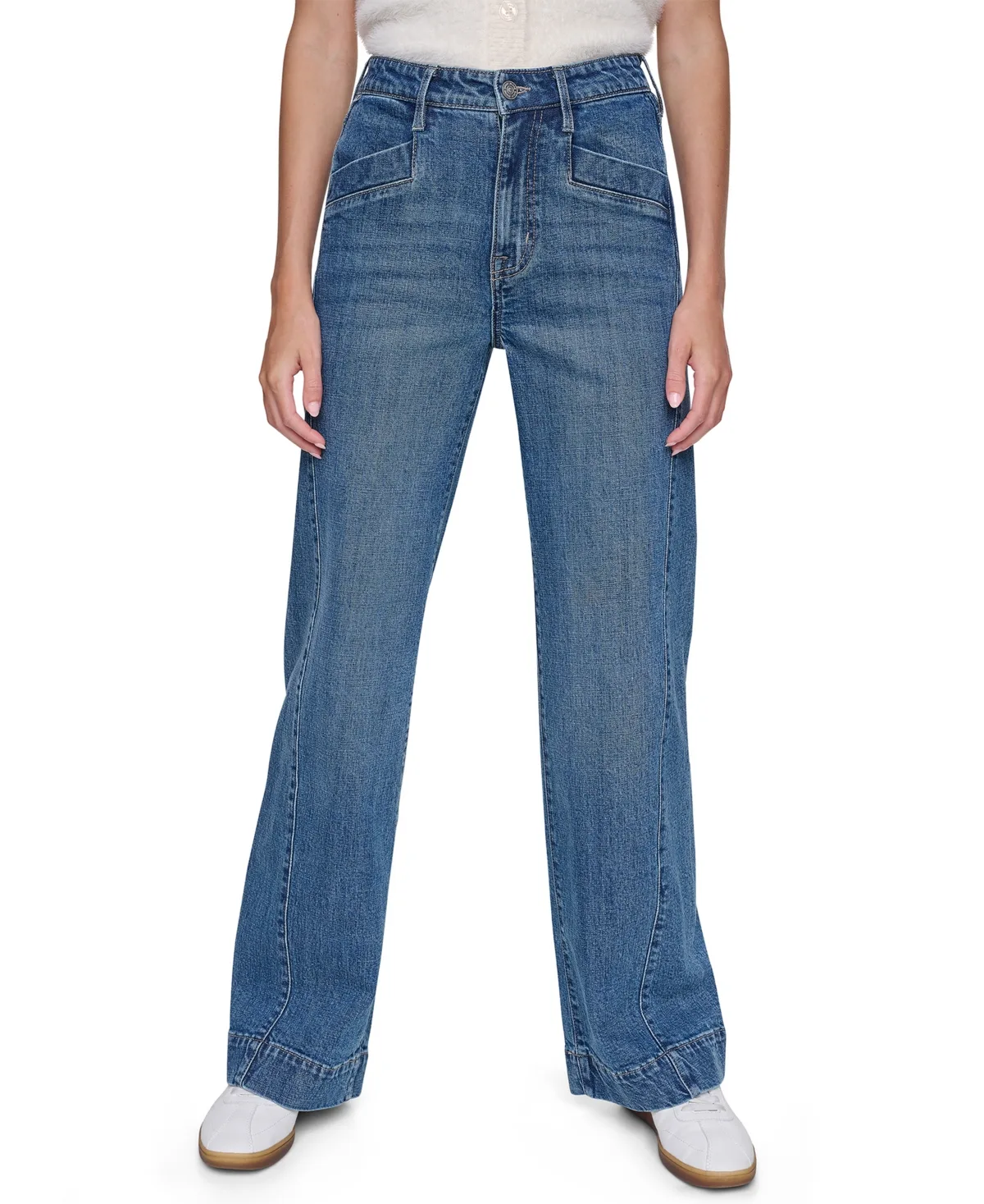 High-Rise Wide-Leg Jeans by DKNY