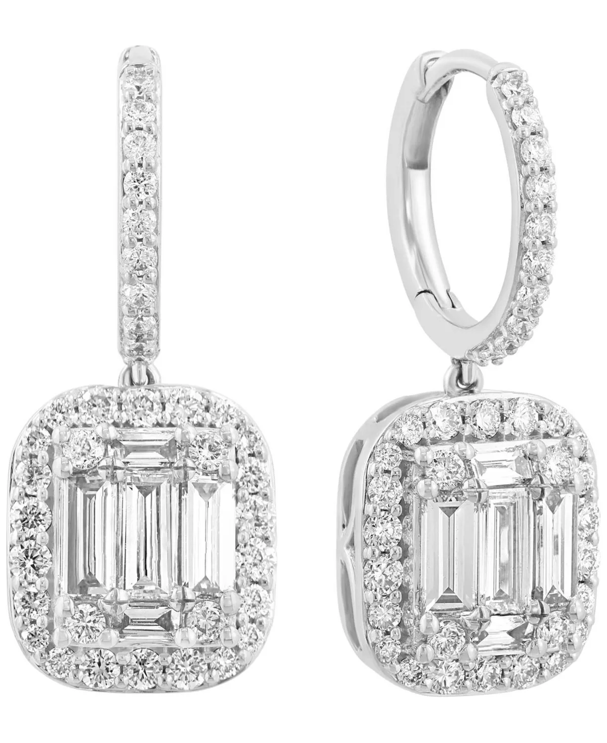 Lab-Grown Diamond Huggie Earrings (1-7/8 ct. t.w.) in 14k White Gold by Effy Collection