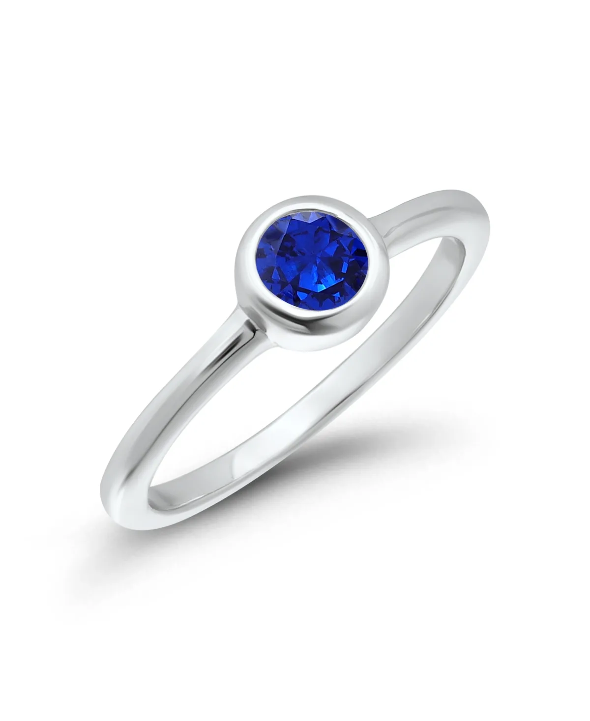 Cubic Zirconia Round Bezel-Setting Stackable Ring by Macy's