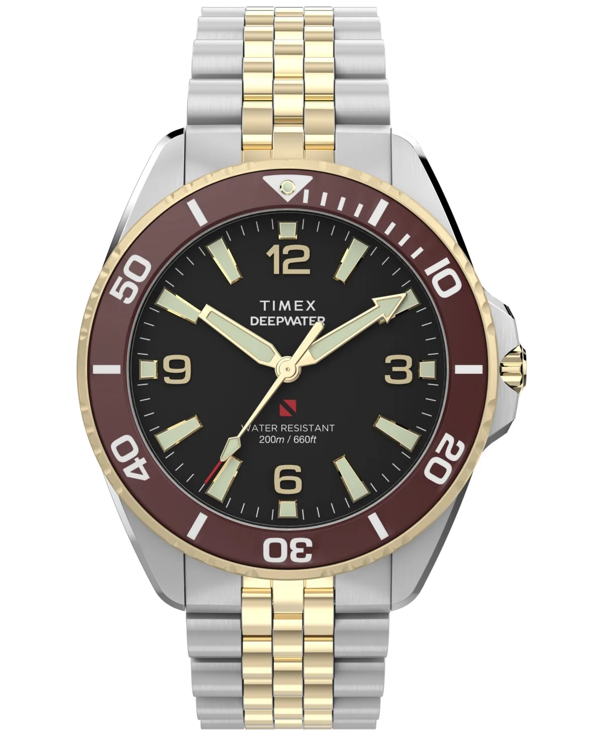 Quartz Analog Deepwater Arctic Two-Tone Stainless Steel Watch 40.5mm by Timex