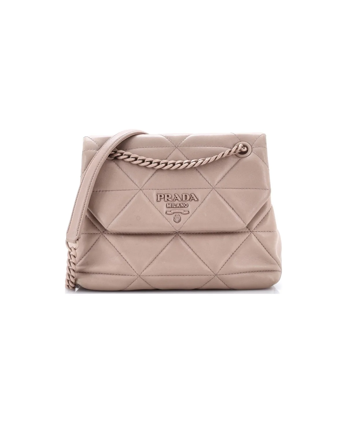 Pre-Owned Small Spectrum Flap Bag Quilted Nappa Leather by Prada
