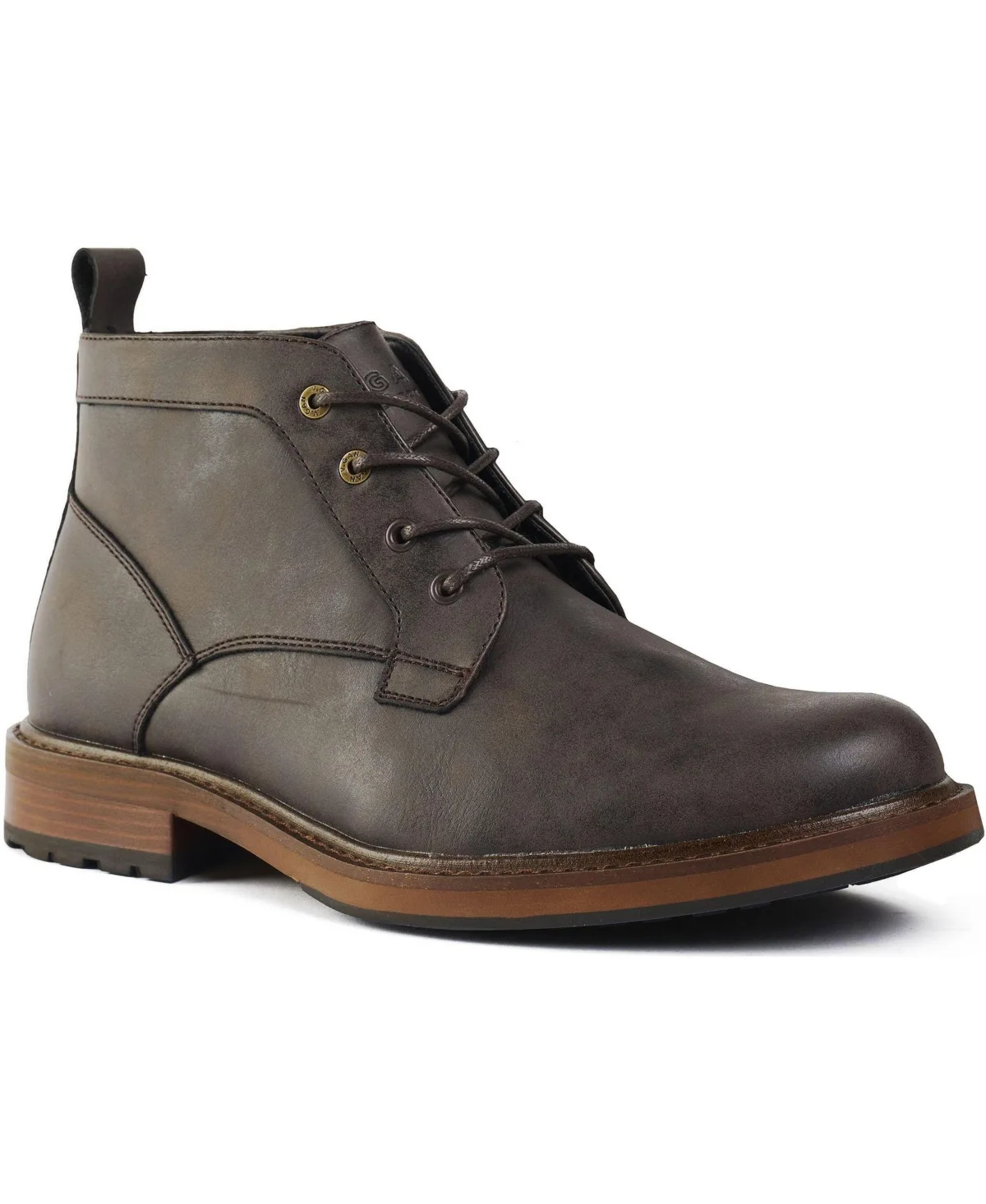 Aspar Lace-Up Almond-Toe Chukka Boots by Vgan London