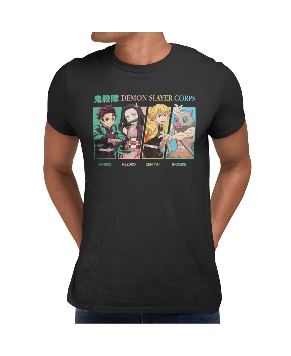 Demon Slayer Season 2 Tanjiro Nezuko Corps Portrait Graphic T-Shirt by Demon Slayer