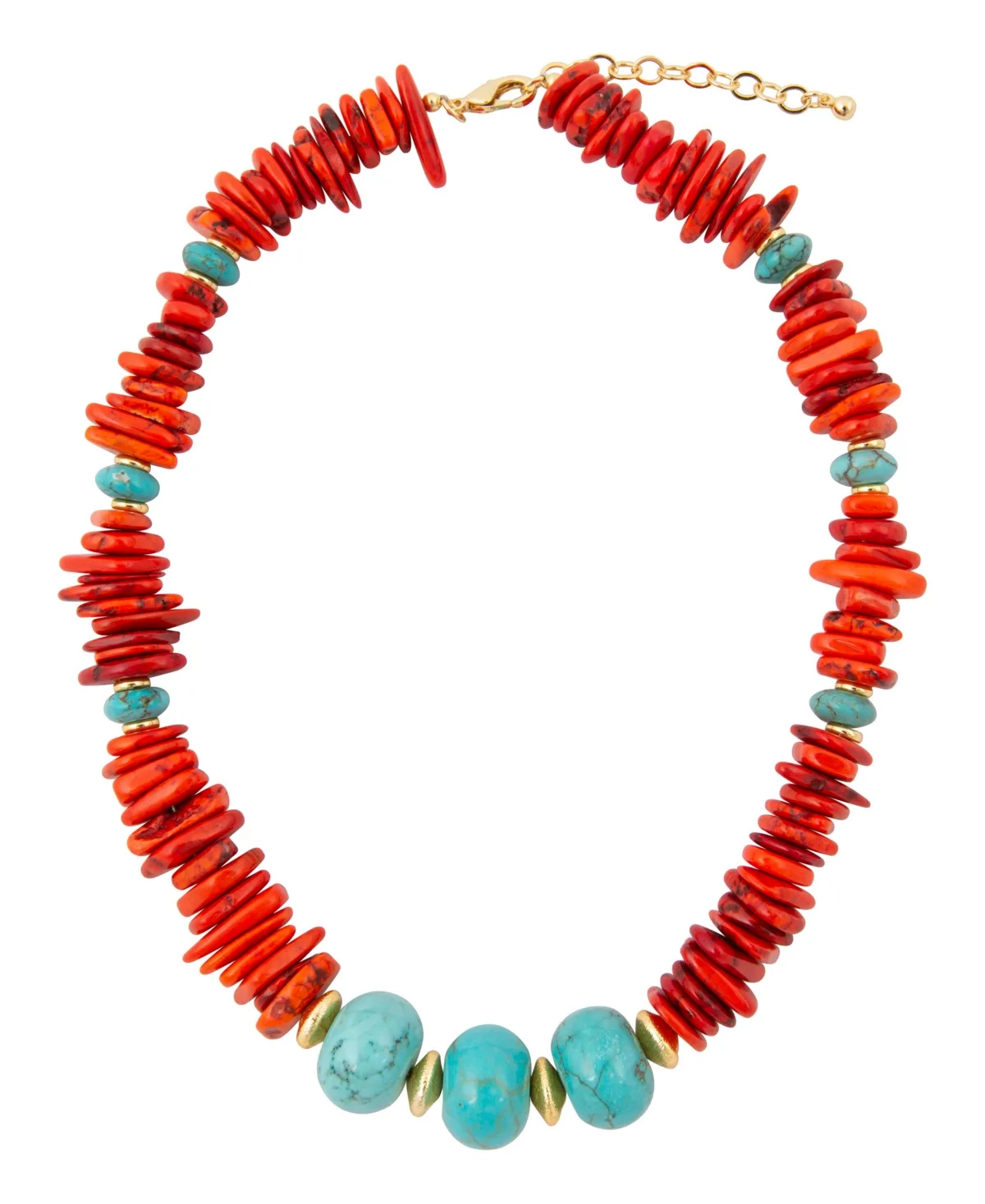Multi-Stone Gold-Tone Statement Taos Necklace by Barse