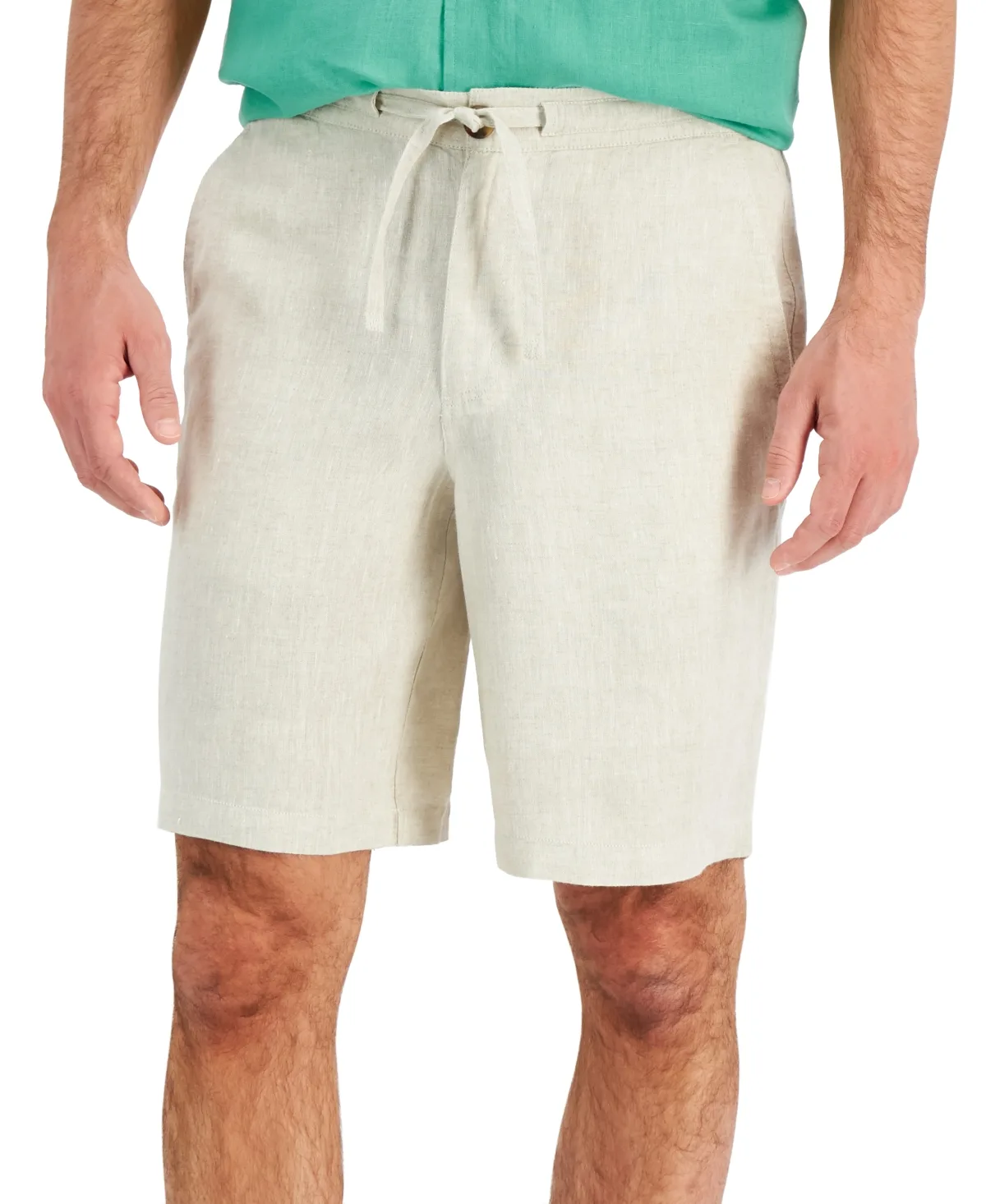 100% Linen Drawstring Shorts by Club Room