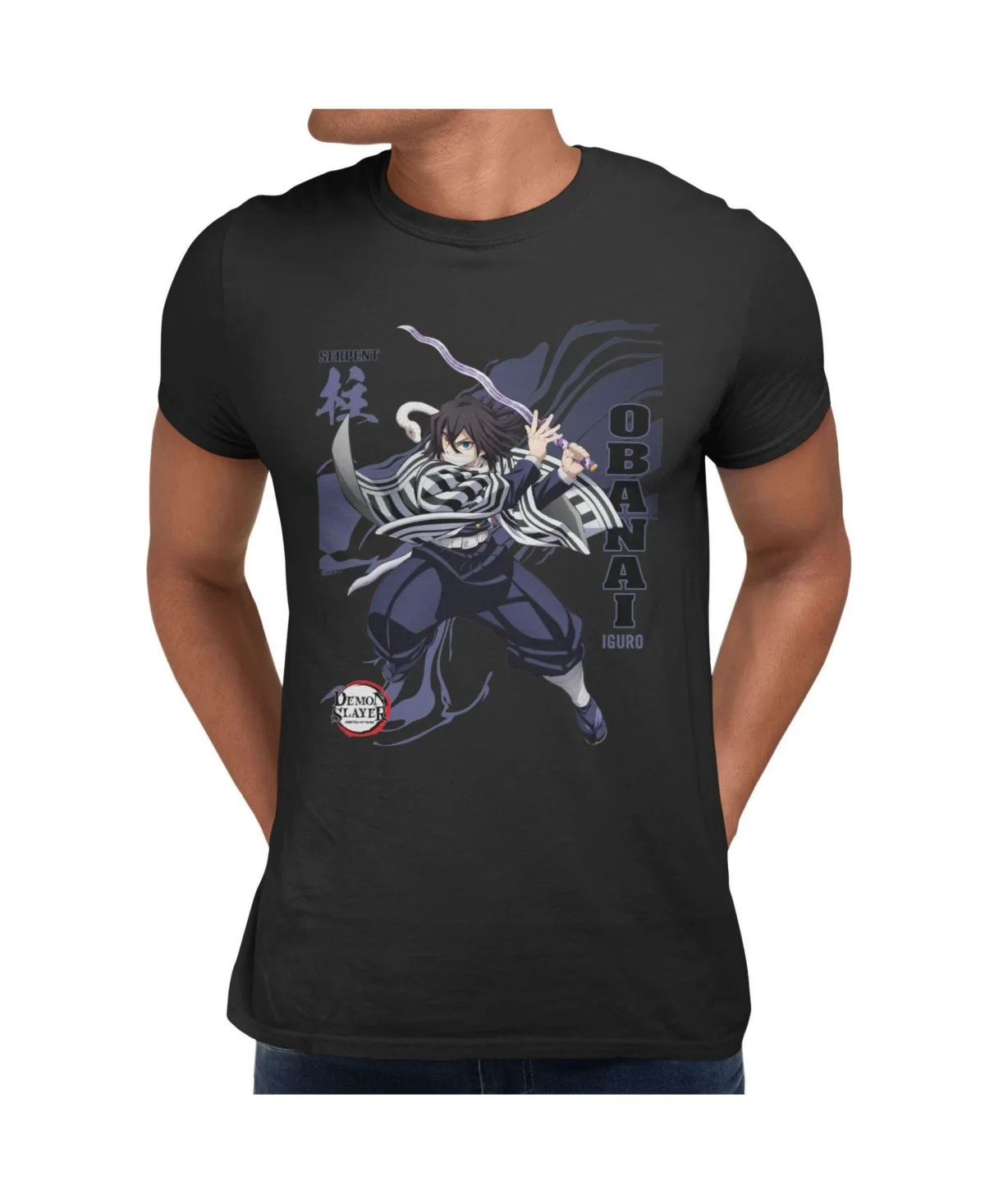 Infinity Castle Obanai Serpent Hashira Graphic Crewneck T-Shirt by Demon Slayer
