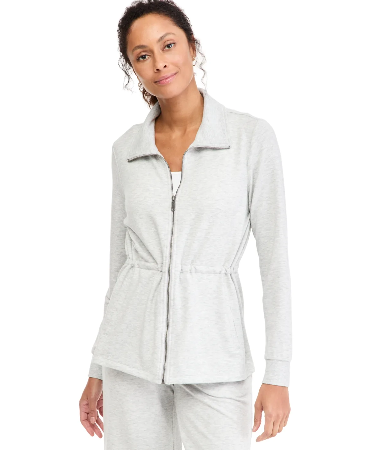 LuxLounge Full Zip French Terry Jacket by Style & Co