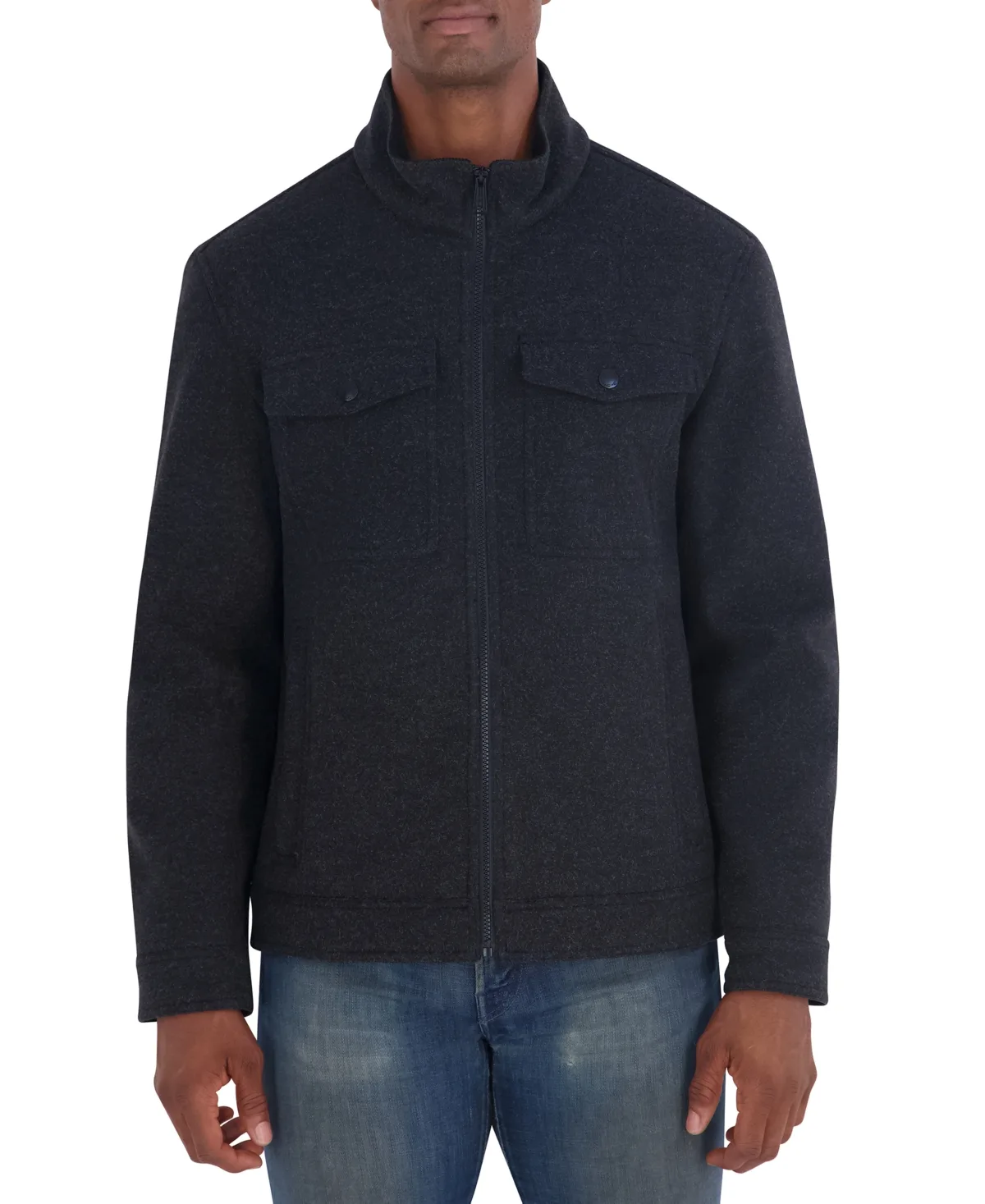 Wool-Blend Stand Collar Jacket by Ben Sherman