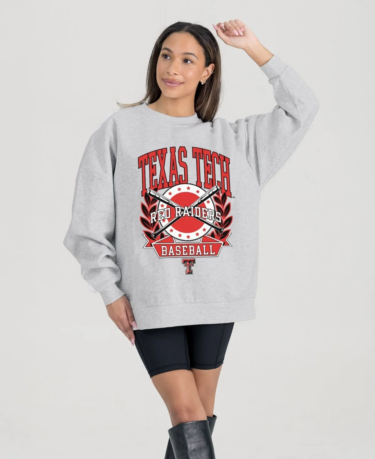 Texas Tech Red Raiders Baseball Premium Fleece Drop Pullover Sweatshirt by Gameday Couture