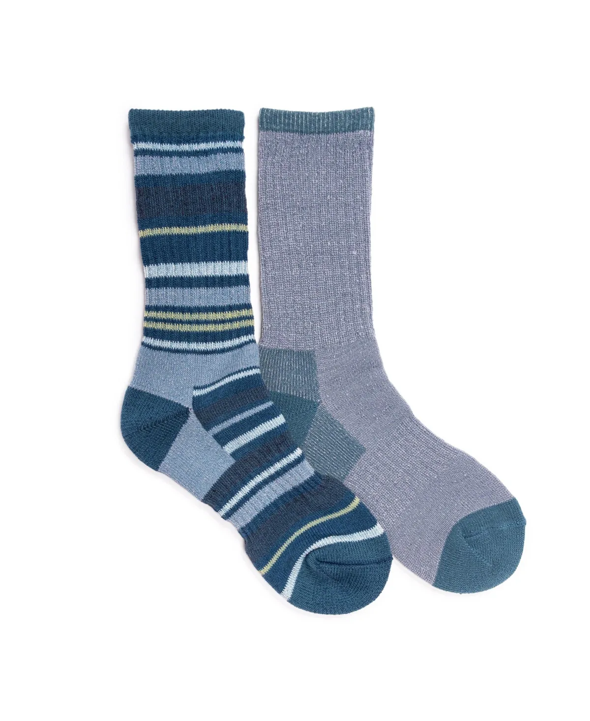 Heat Retainer Hiking Ribbed-Arch Crew Socks, 2-Pack by MUK LUKS