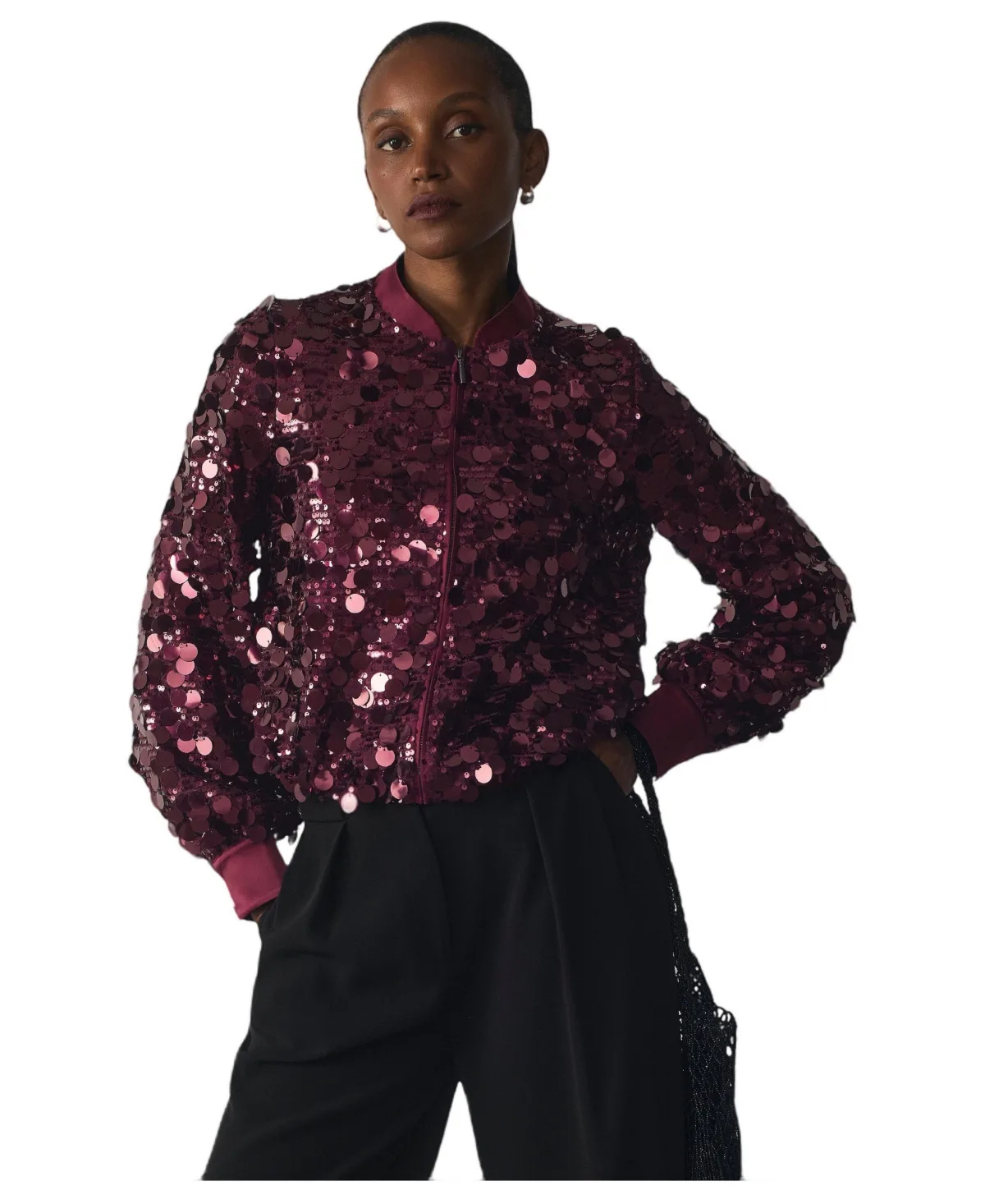 Corvetto Sequin Bomber Jacket by The Fold