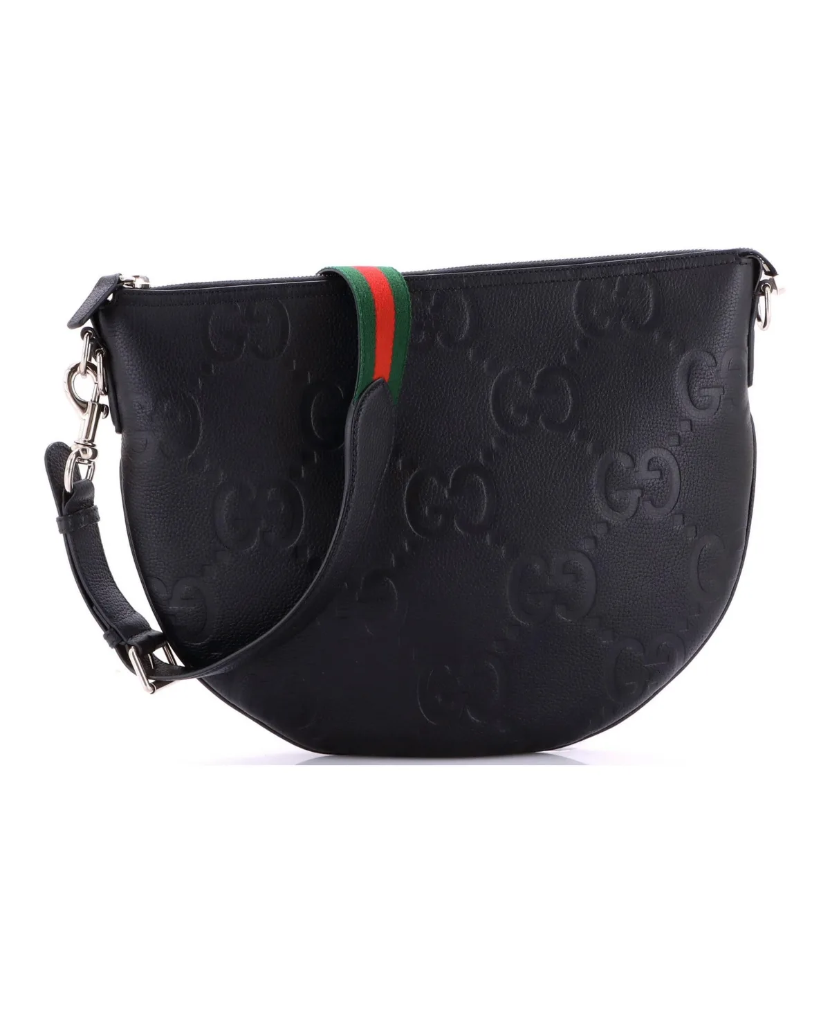 Pre-Owned Gucci Large B Crossbody Bag Jumbo Gg Embossed Leather by Gucci