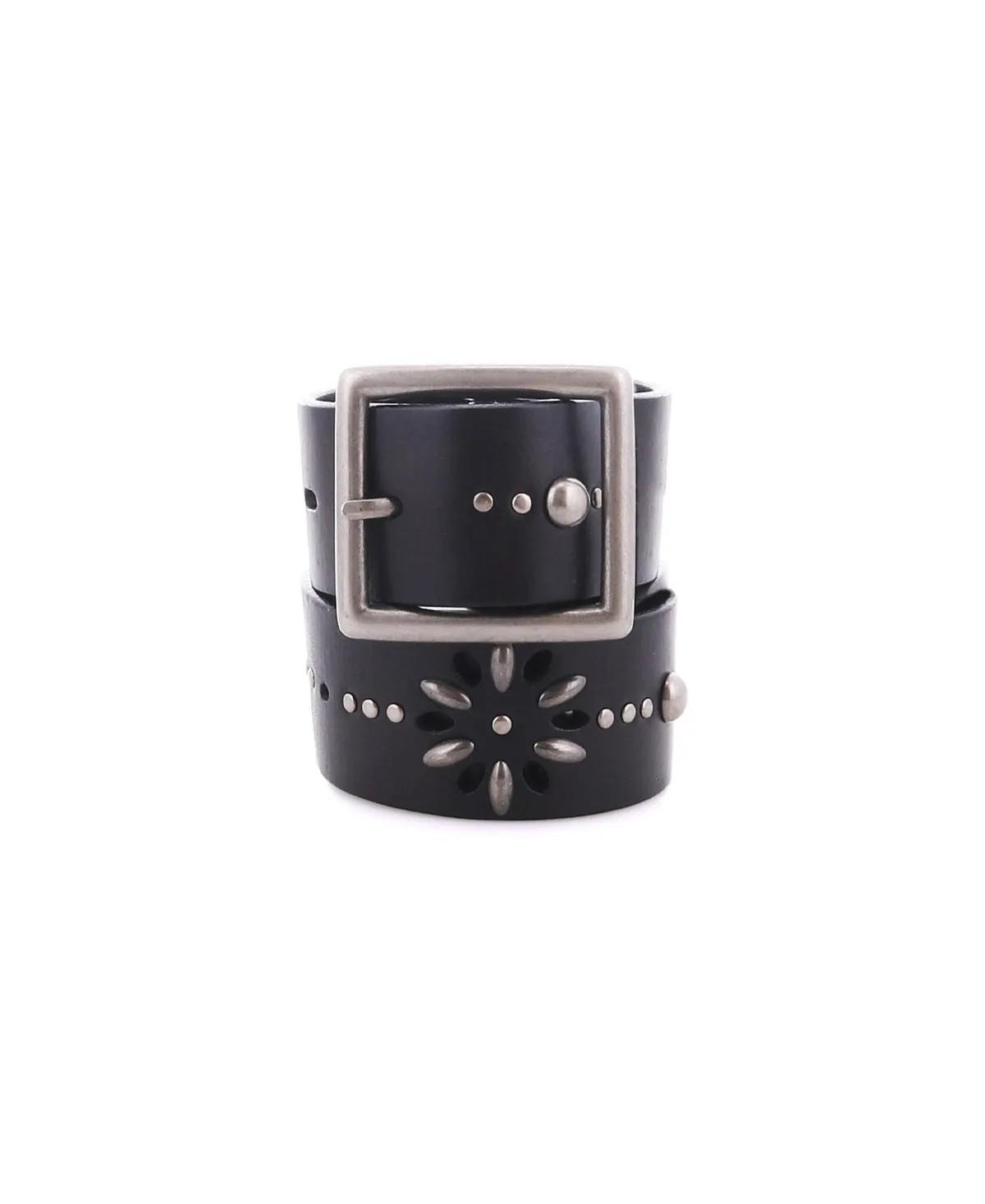 Floral Studded Leather Belt by Roan