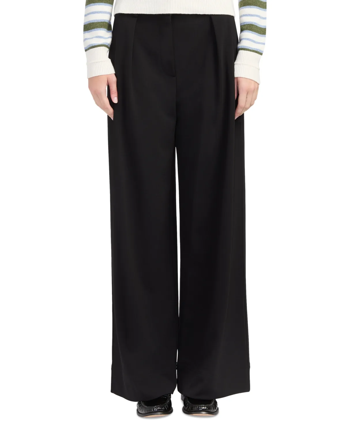 Rowe High-Waisted Wide-Leg Trousers by Derek Lam