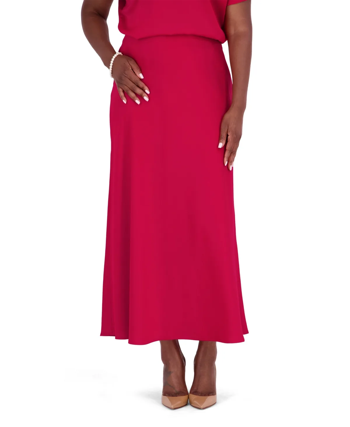 Pull-On Flared Midi Skirt by Kasper