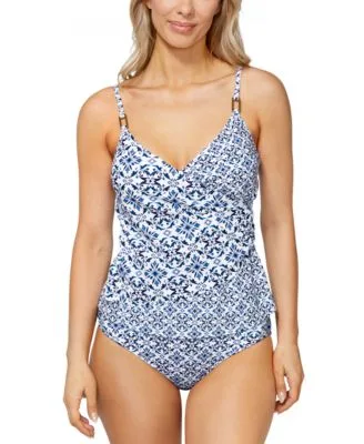 Paradise Underwire Tankini Top High Waist Bottoms by Island Escape