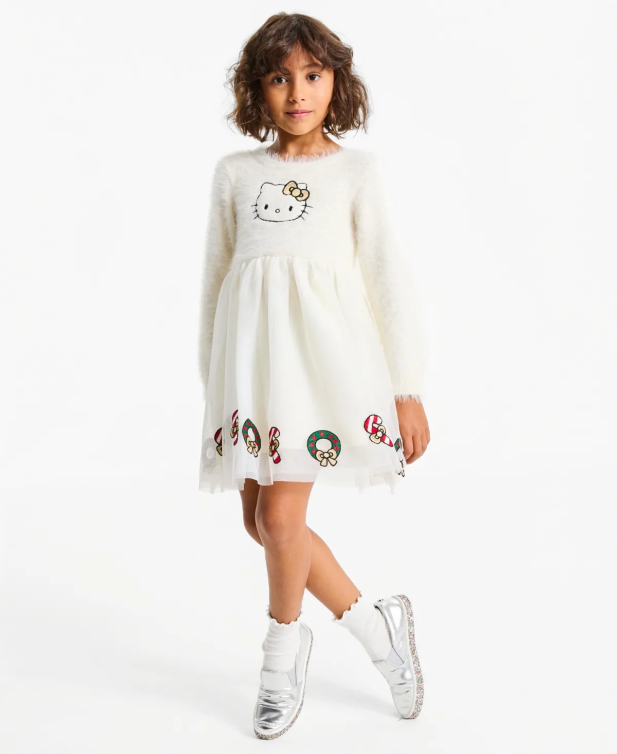 Long-Sleeve Fit & Flare Dress by Hello Kitty