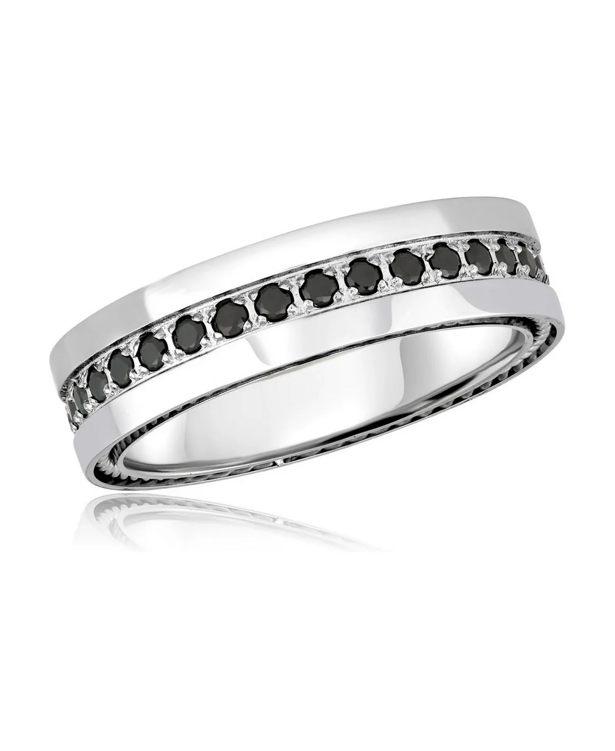Cubic Zirconia Band Ring by Metallo