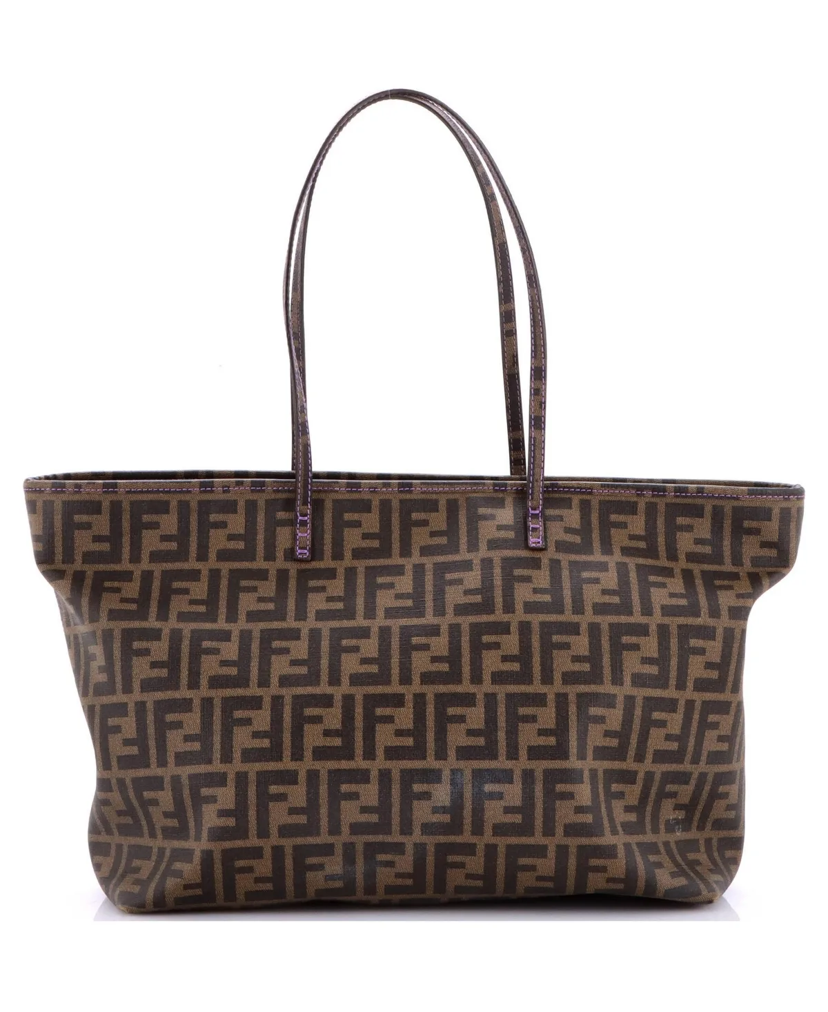Pre-Owned Fendi Medium Roll Tote Zucca Coated Canvas by FENDI