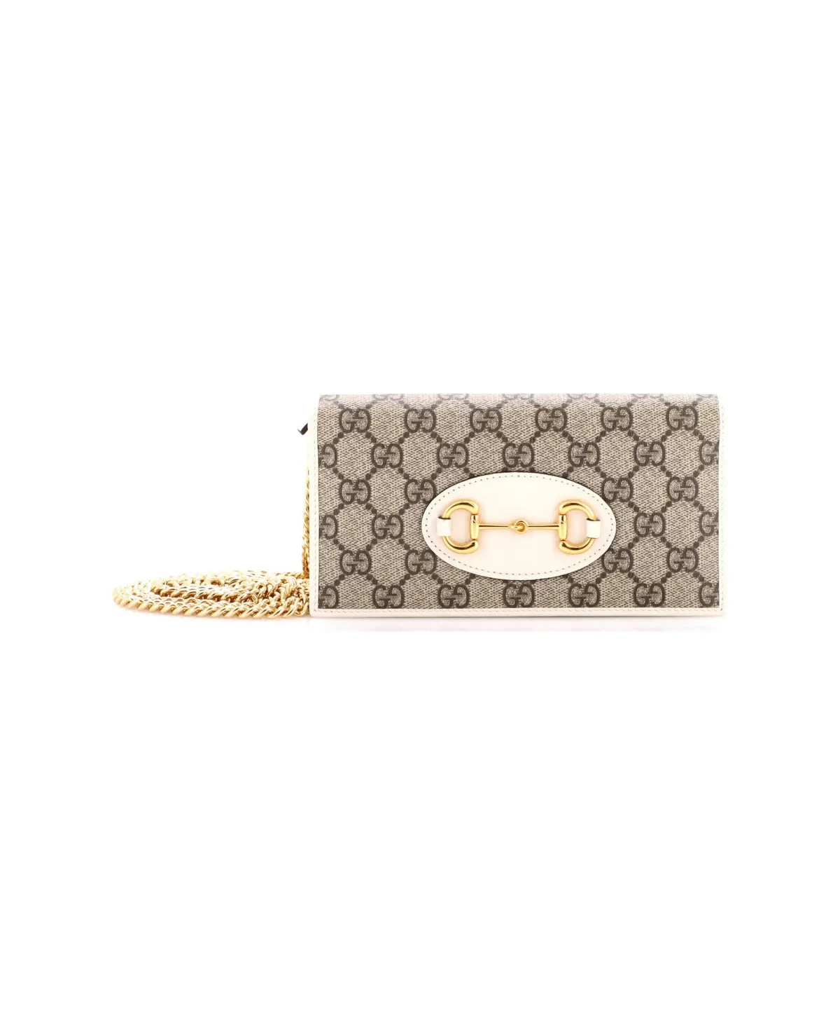 Pre-Owned Gucci Horsebit 1955 Chain Wallet GG Coated Canvas by Gucci