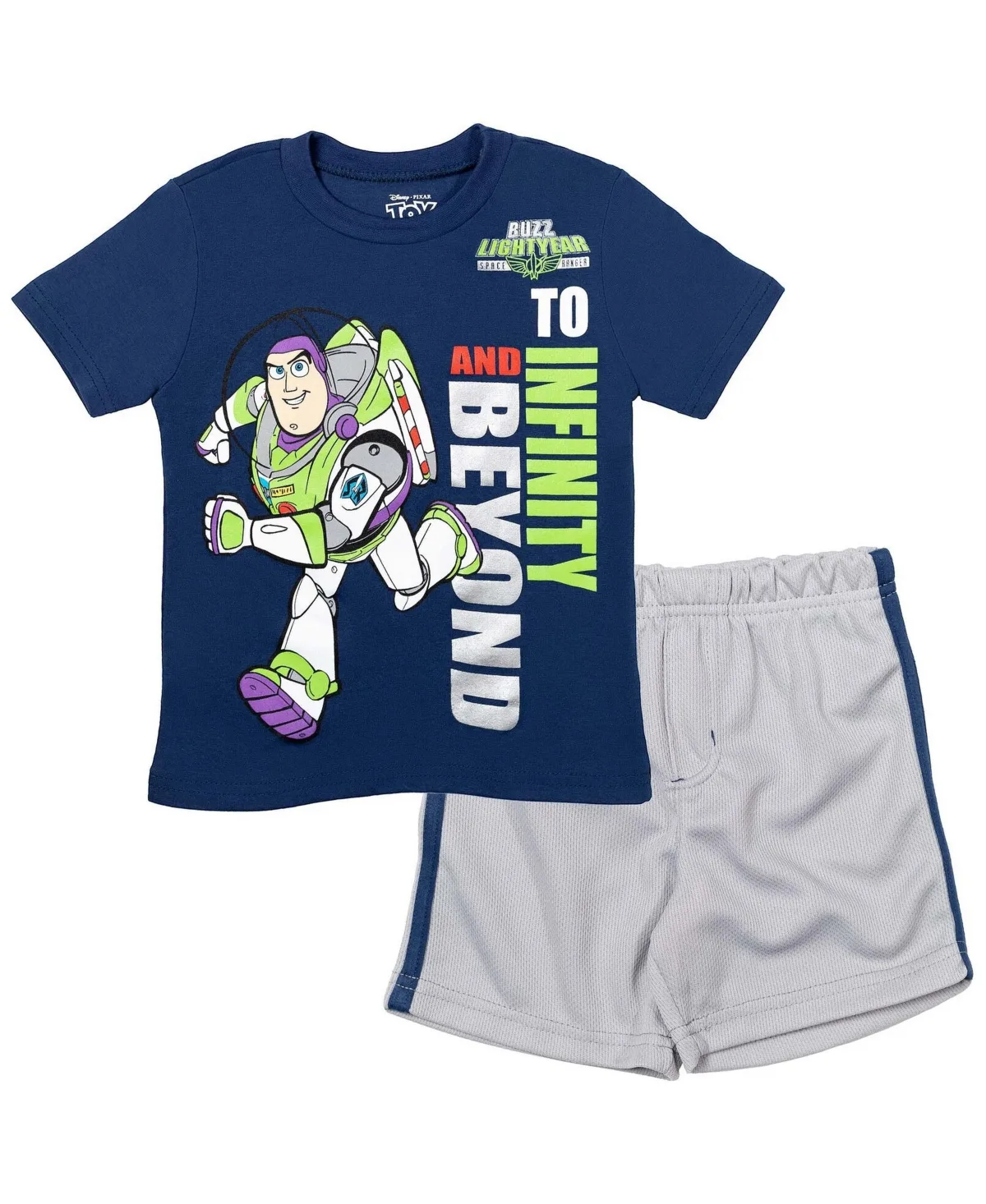 Disney Pixar Toy Story Woody Buzz Lightyear Bo Peep Rex Athletic T-Shirt Mesh Shorts Outfit Set by Toy Story