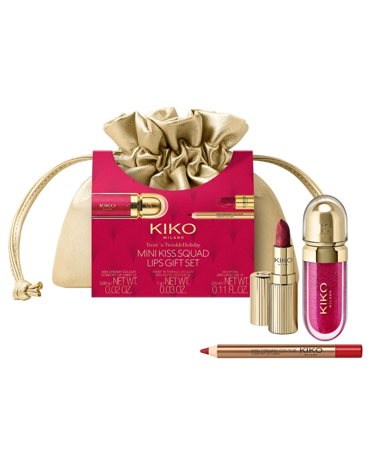 3-Piece Mini Kiss Squad Lip Gift Set by Kiko Milano