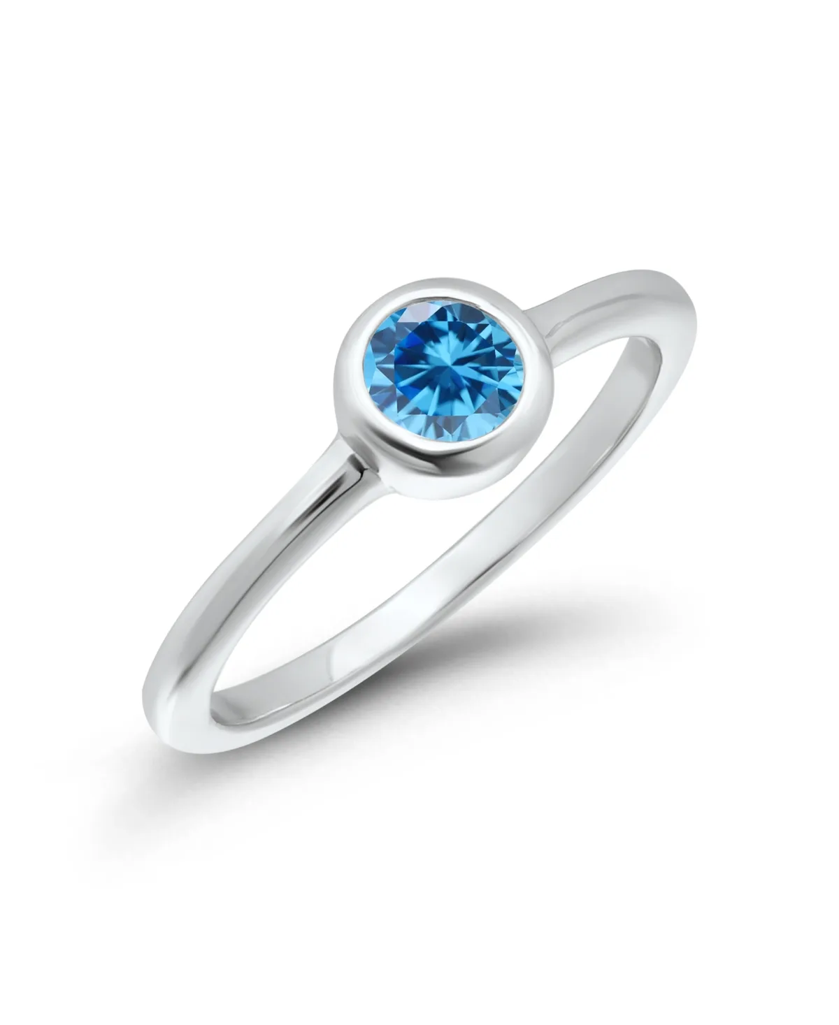 Round Cubic Zirconia Promise Bezel-Setting Ring by Macy's