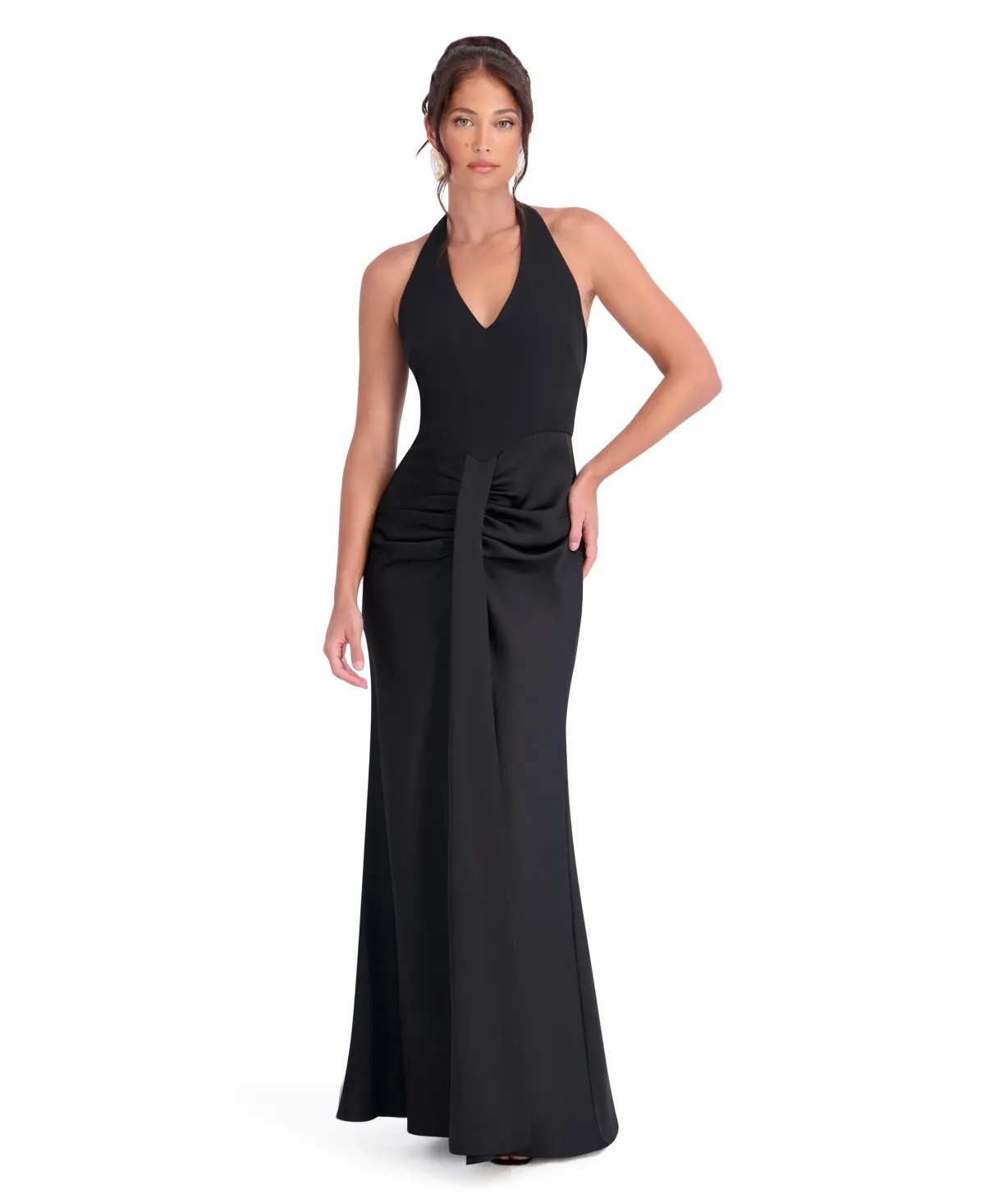 Halter V-Neckline Floor-Length Gown by Siena