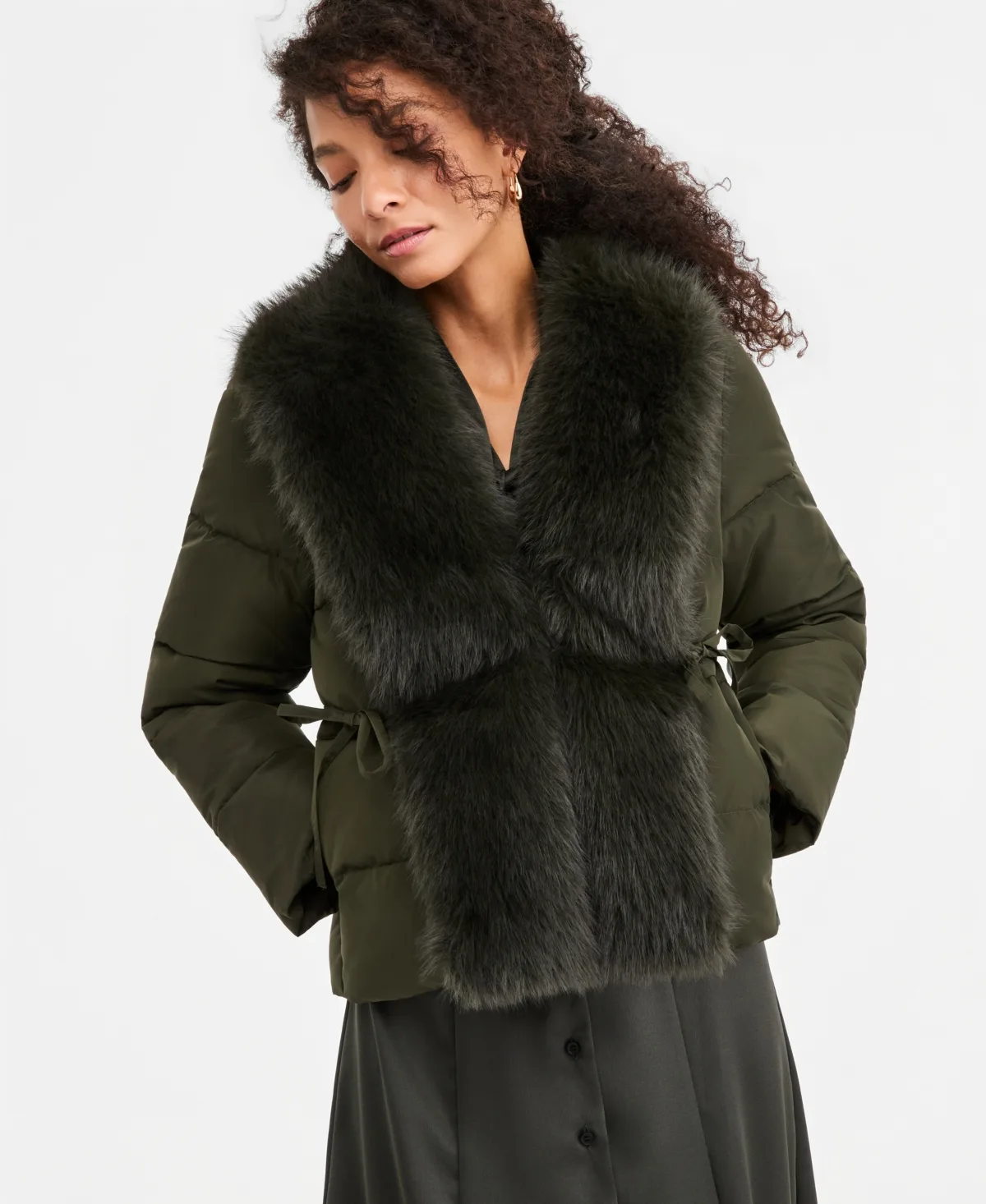 Emmolivi Faux Fur-Trim Quilted Puffer Coat by Emme Marella