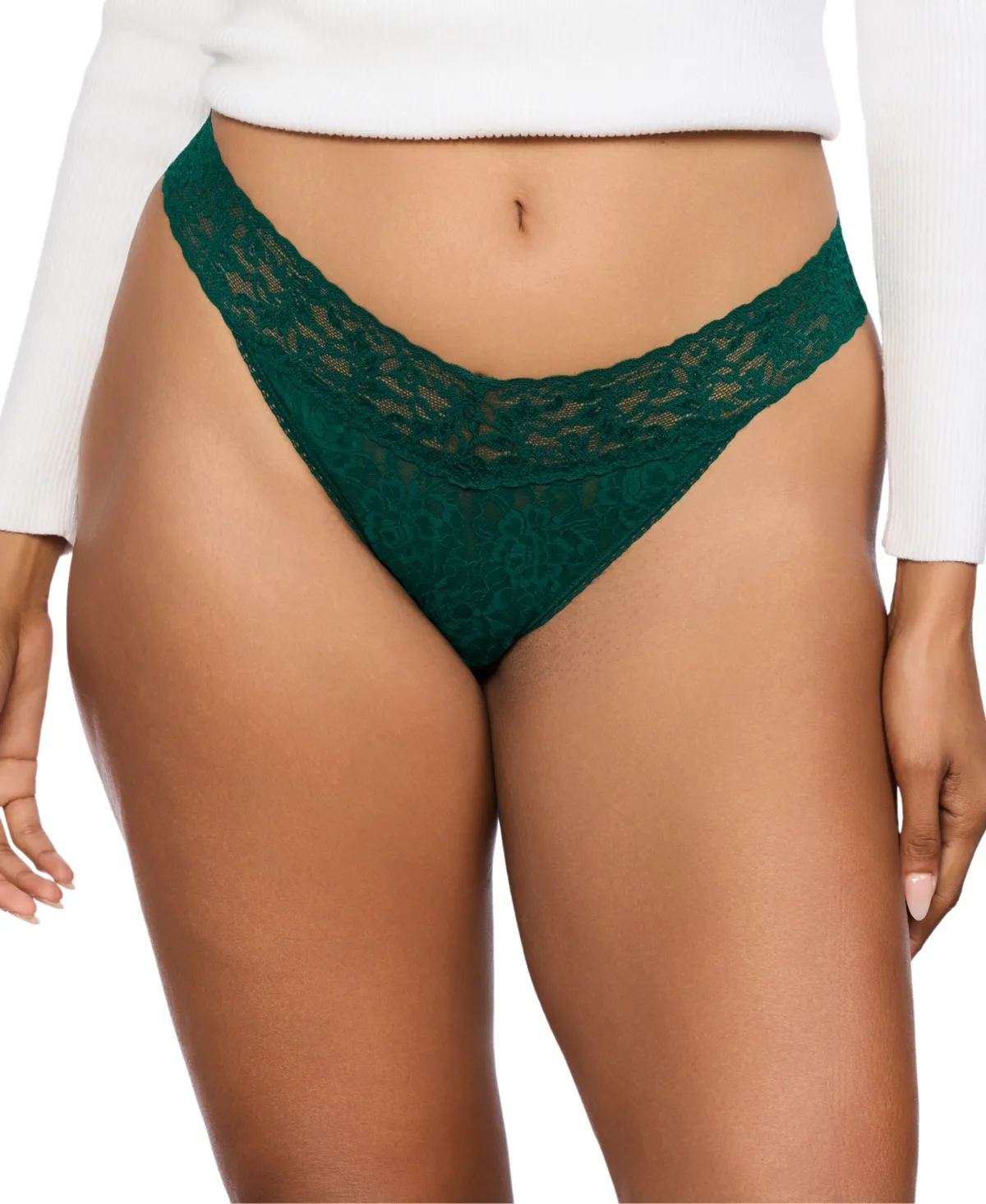 Signature Lace Original Rise Thong by Hanky Panky