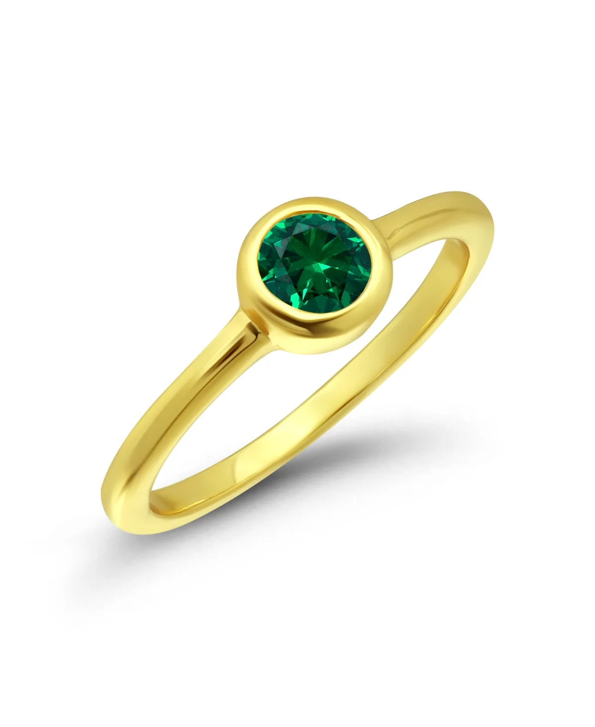 Cubic Zirconia Round Bezel-Setting Ring by Macy's