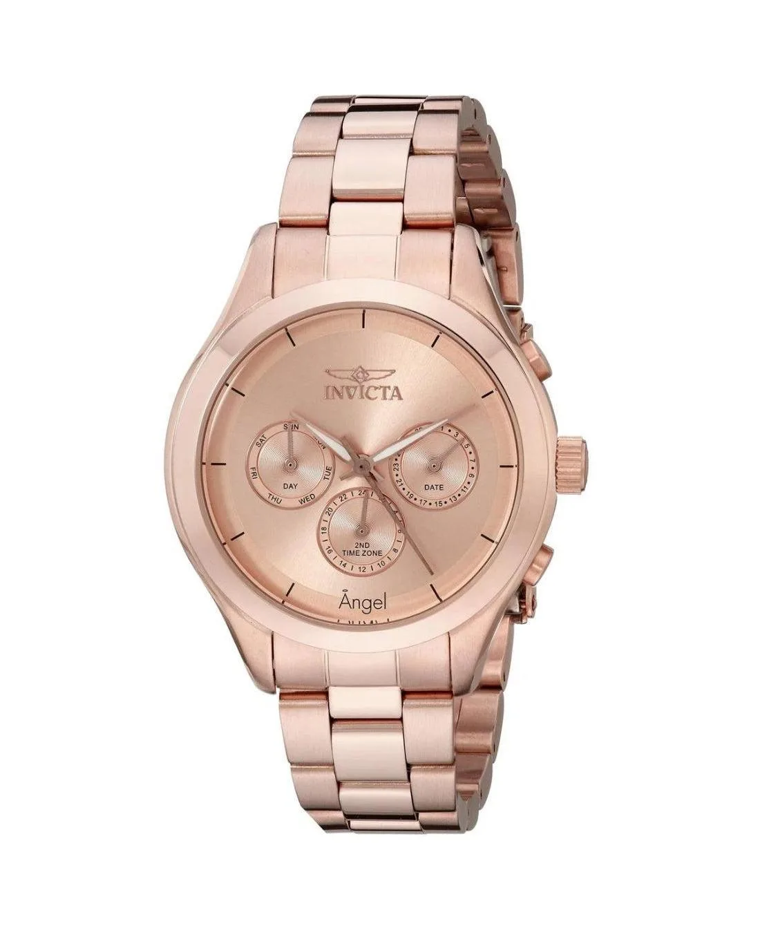 Quartz Angel Chronograph Rose Gold-Tone Stainless Steel Watch, 40mm by Invicta
