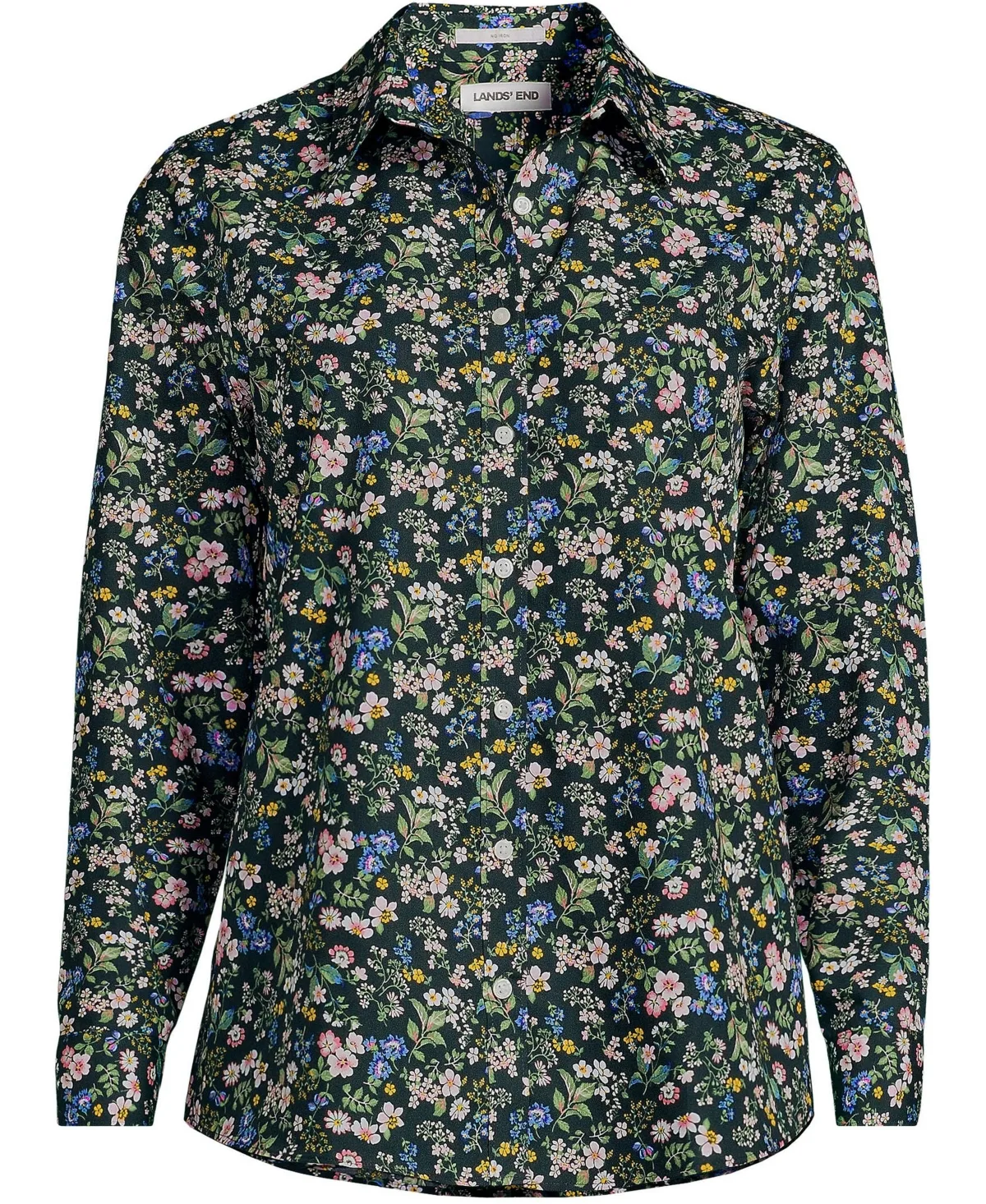 No Iron Button Front Shirt by Lands' End