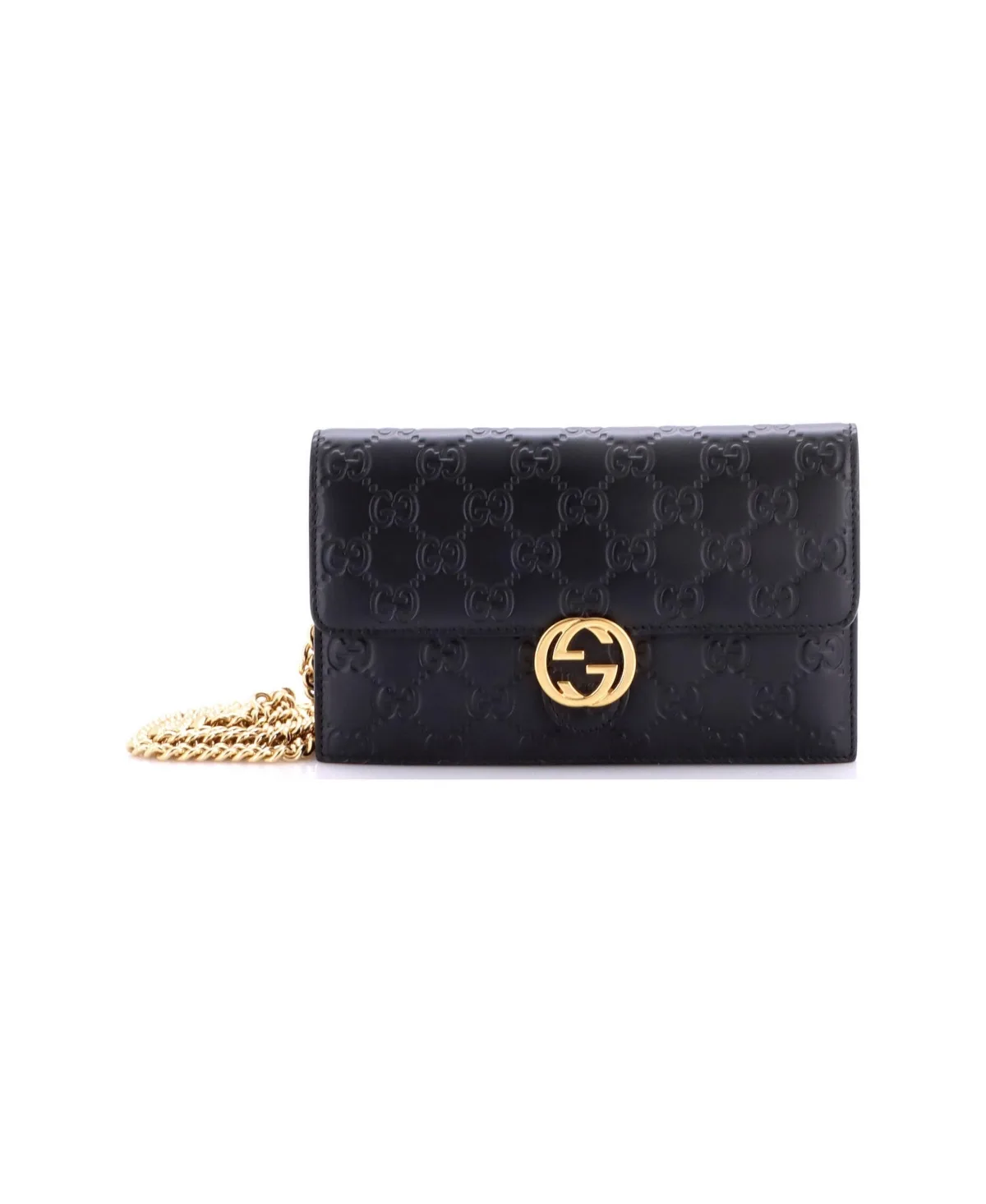 Pre-Owned Gucci Icon Wallet on Chain Guccissima Leather by Gucci