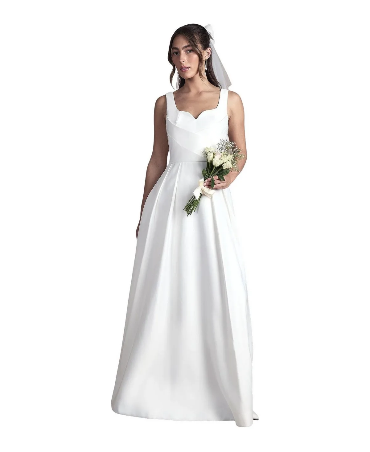 Pleated Satin Maxi Dress by Coast