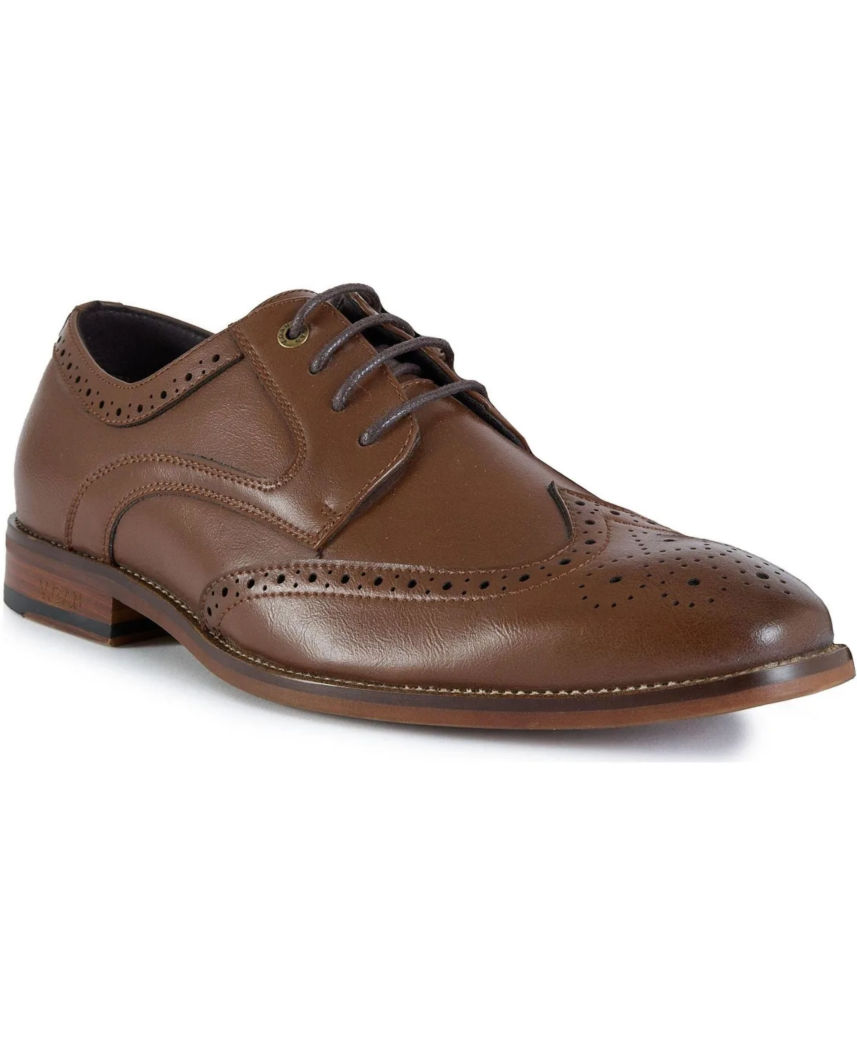V.gan London Lace-Up Almond Toe Brogue Shoes by Vgan London