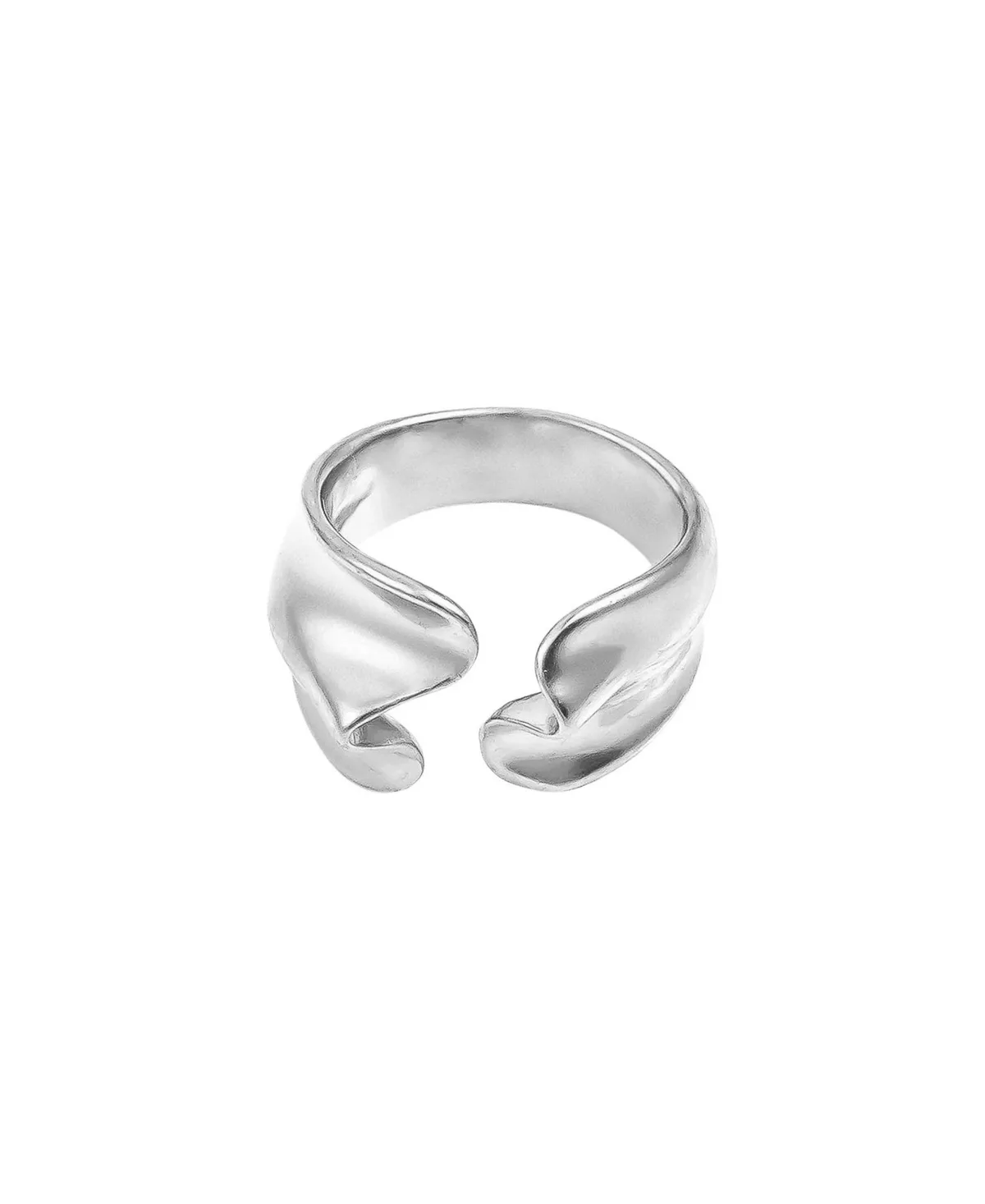 Josh & Chloe Gold-Tone Brooklyn Geometric Open Adjustable Ring