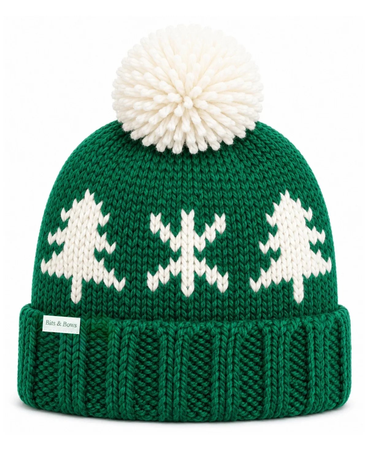 Evergreen Pom Pom Beanie by Bits & Bows