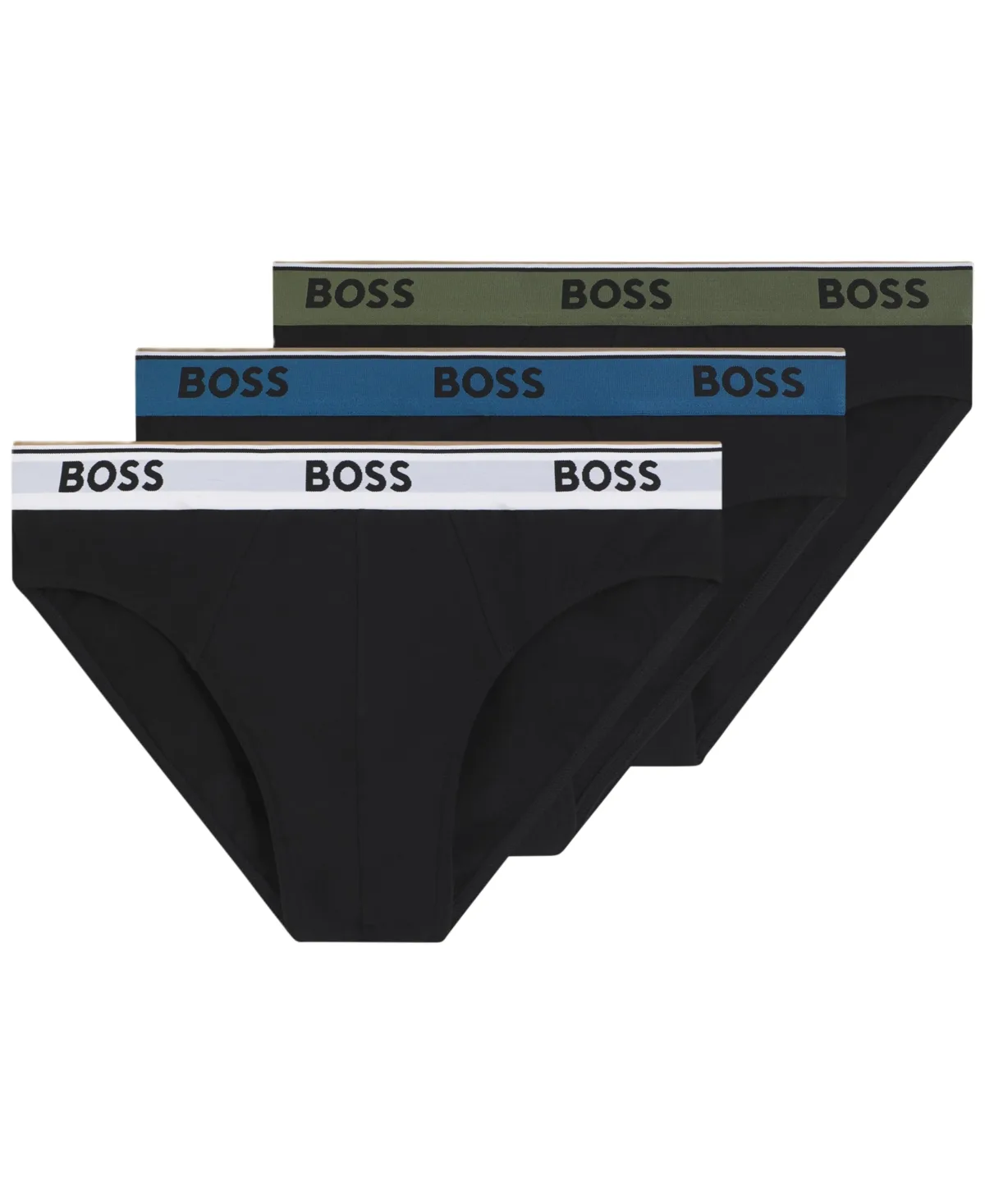 Power Cotton-Stretch Logo Briefs, 3-Pack by Hugo Boss