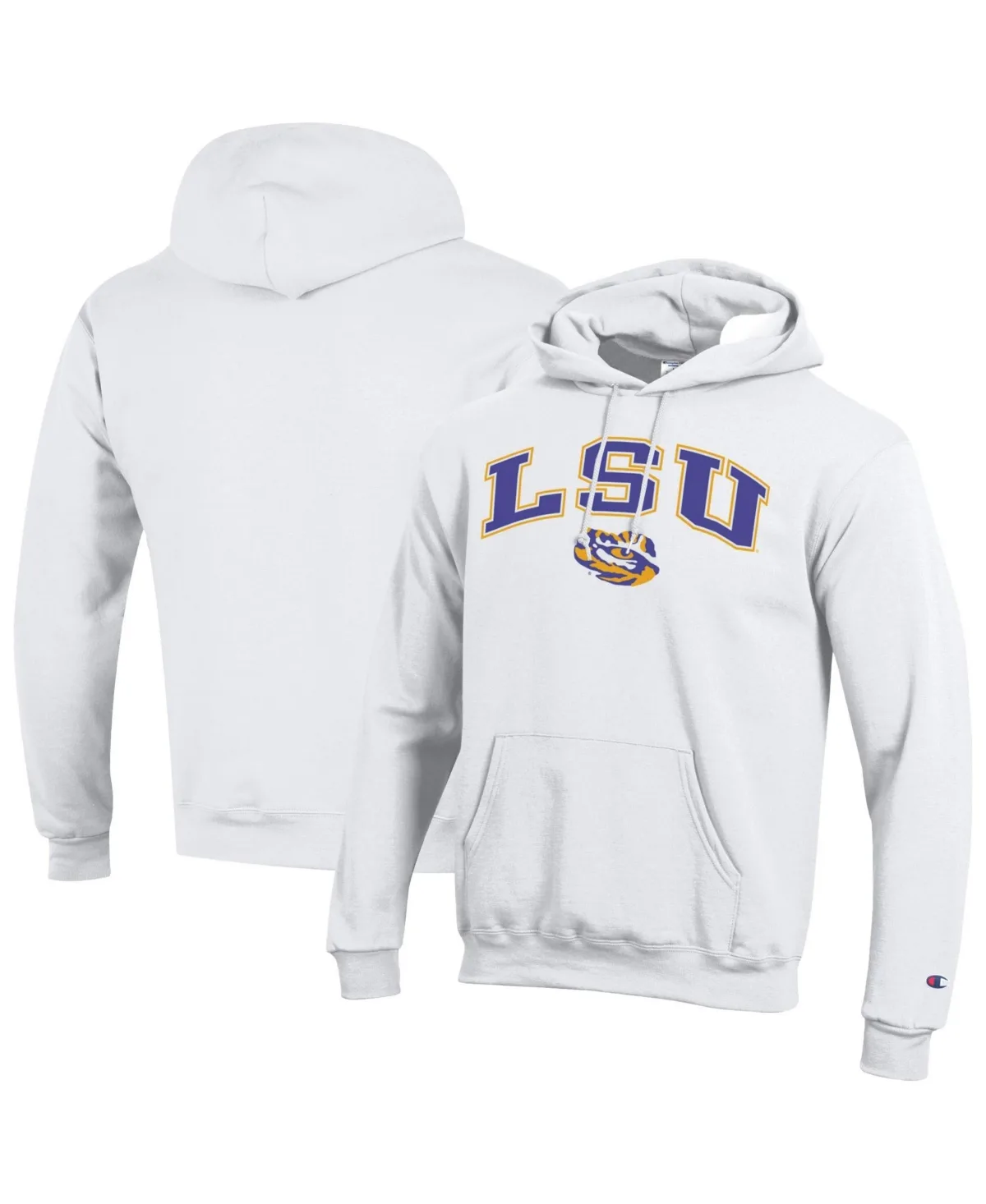 Purple Lsu Tigers Arch Over Logo Pullover Hoodie