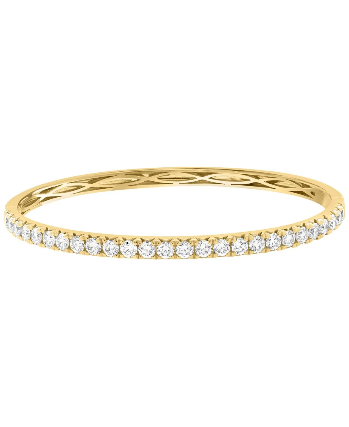 Lab-Grown Diamond Round Igi Certified Bangle (2-7/8 ct. t.w.) in 14k Yellow Gold by Effy Collection